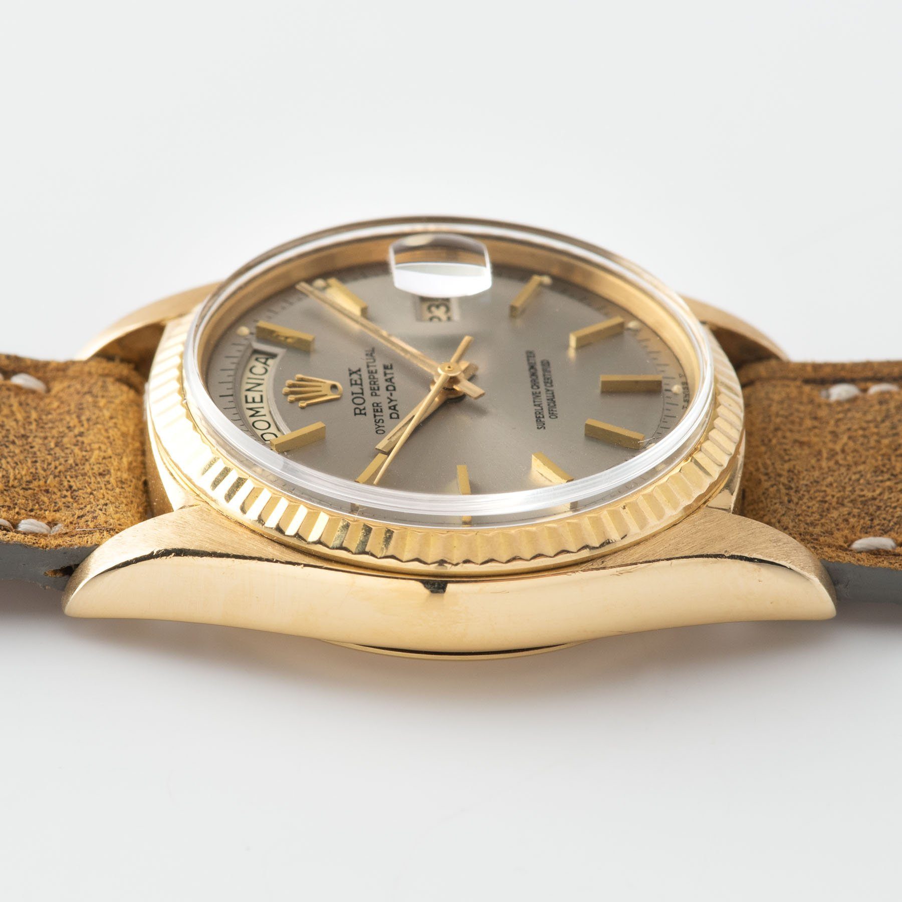 Rolex Day Date Yellow Gold Grey Soleil Dial 1803