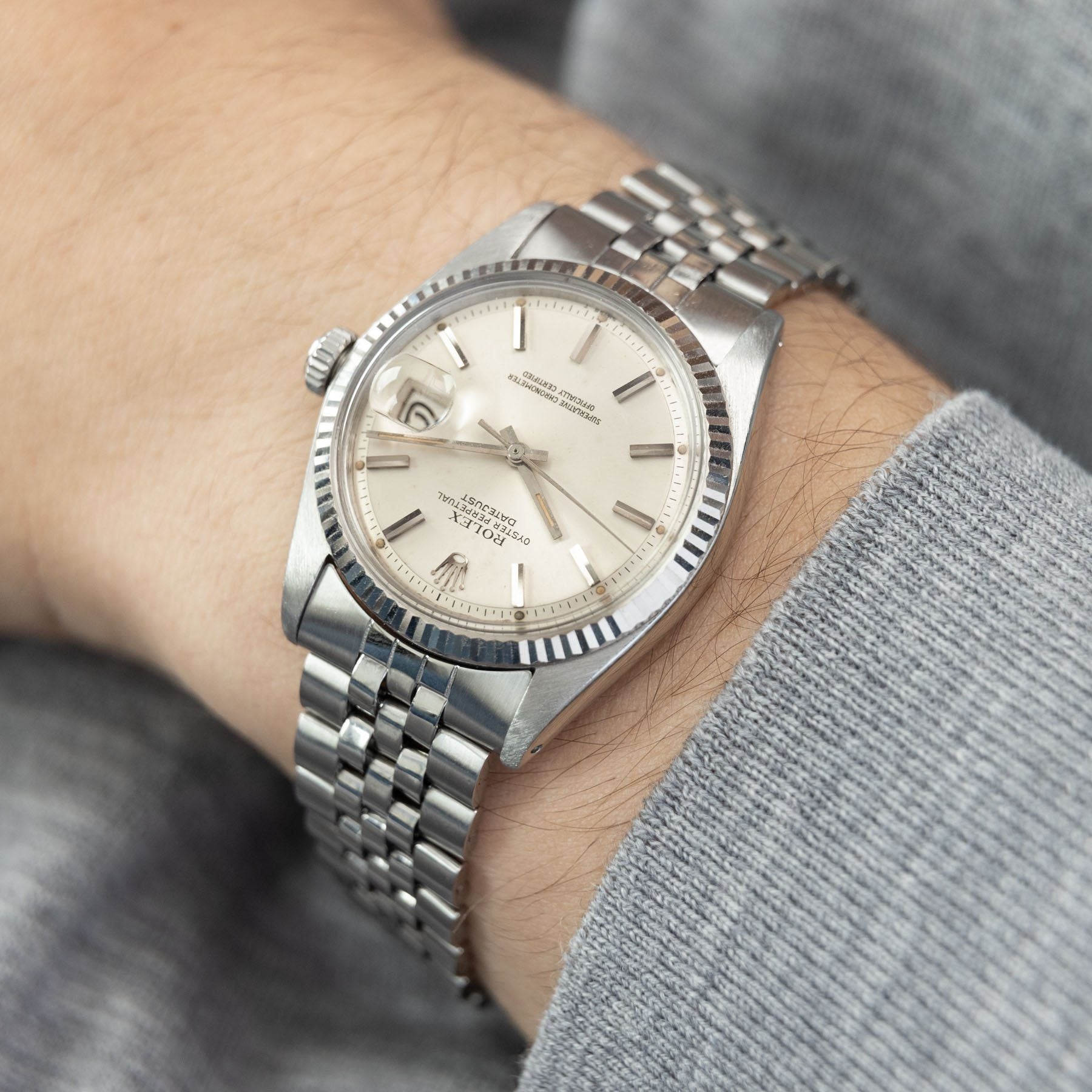 Rolex Datejust Reference 1601 Silver Dial