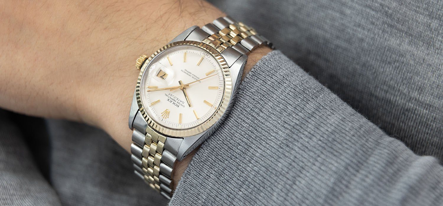 Rolex Datejust Steel and Gold 1601 Silver Dial