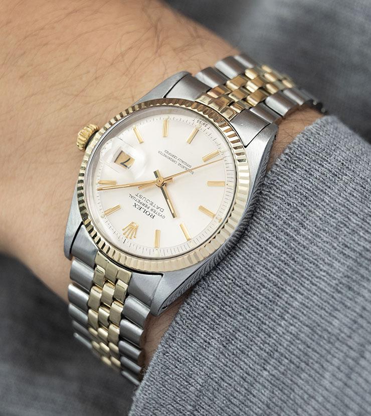 Rolex Datejust Steel and Gold 1601 Silver Dial