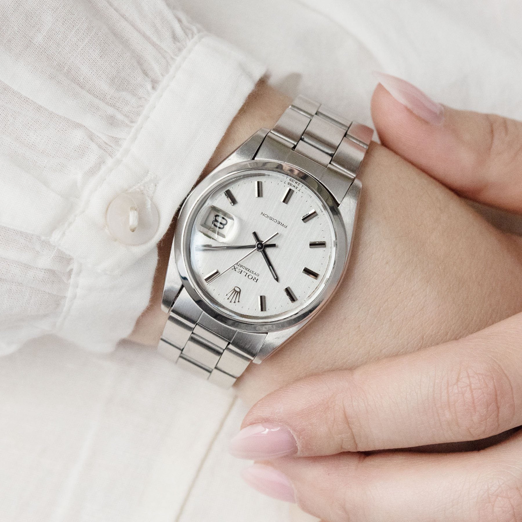 Rolex Oysterdate 6694 Silver Dial