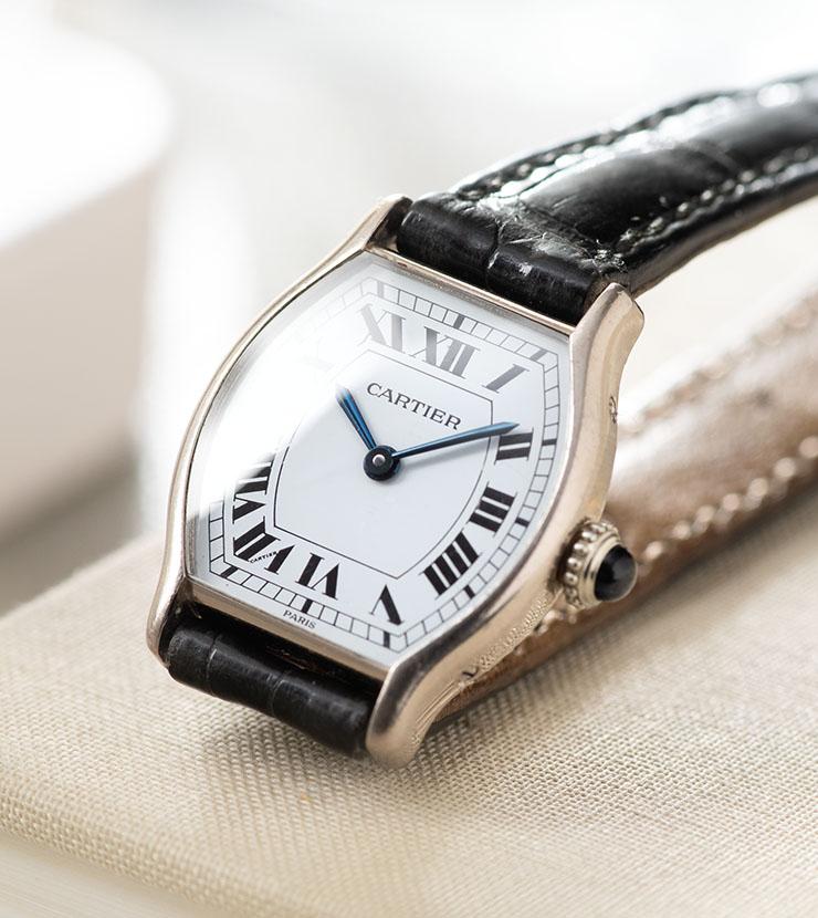 Cartier Tortue White Gold Ladies Watch