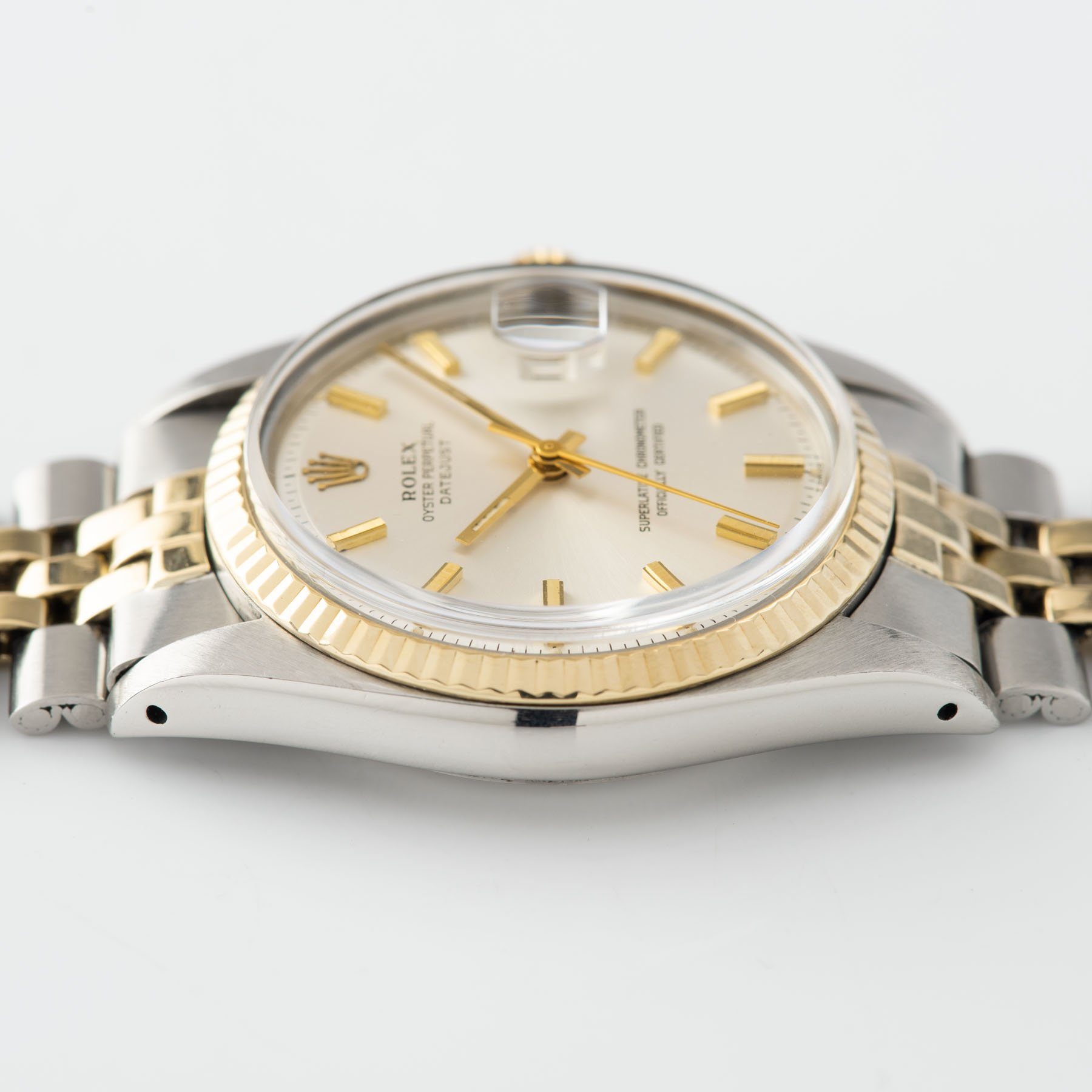 Rolex Datejust Steel and Gold 1601 Silver Dial