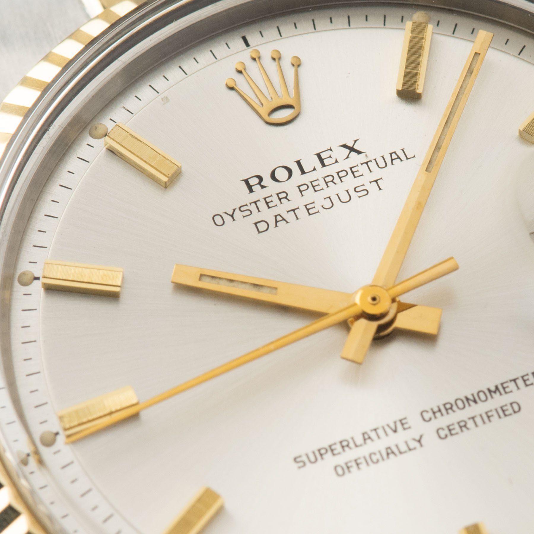 Rolex Datejust Steel and Gold 1601 Silver Dial