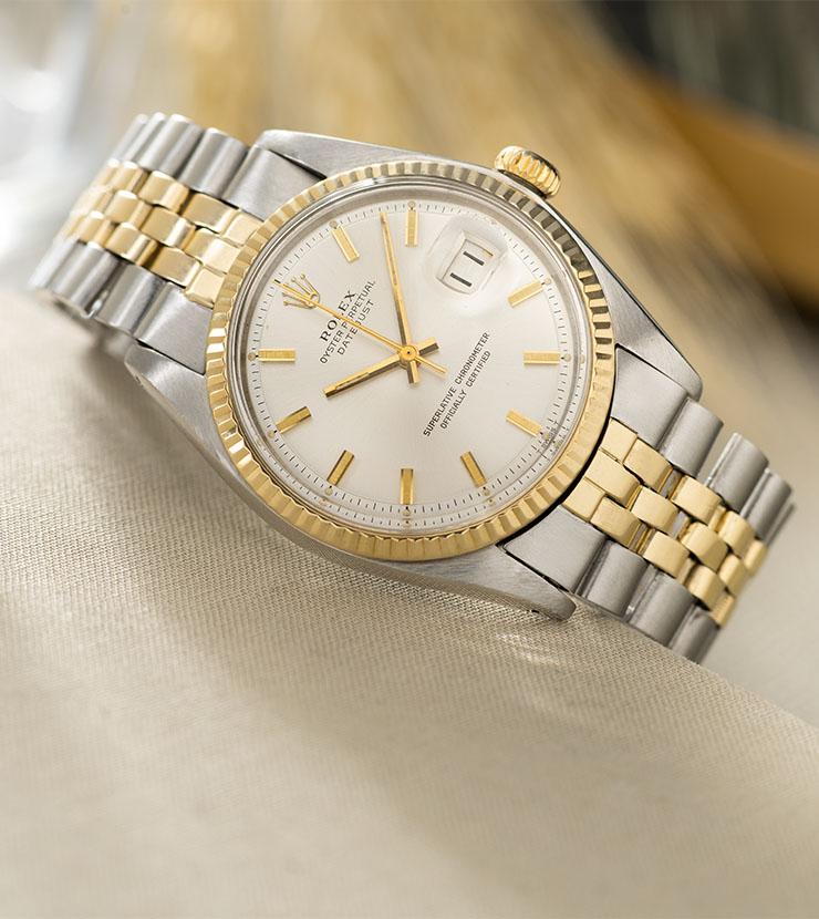 Rolex Datejust Steel and Gold 1601 Silver Dial