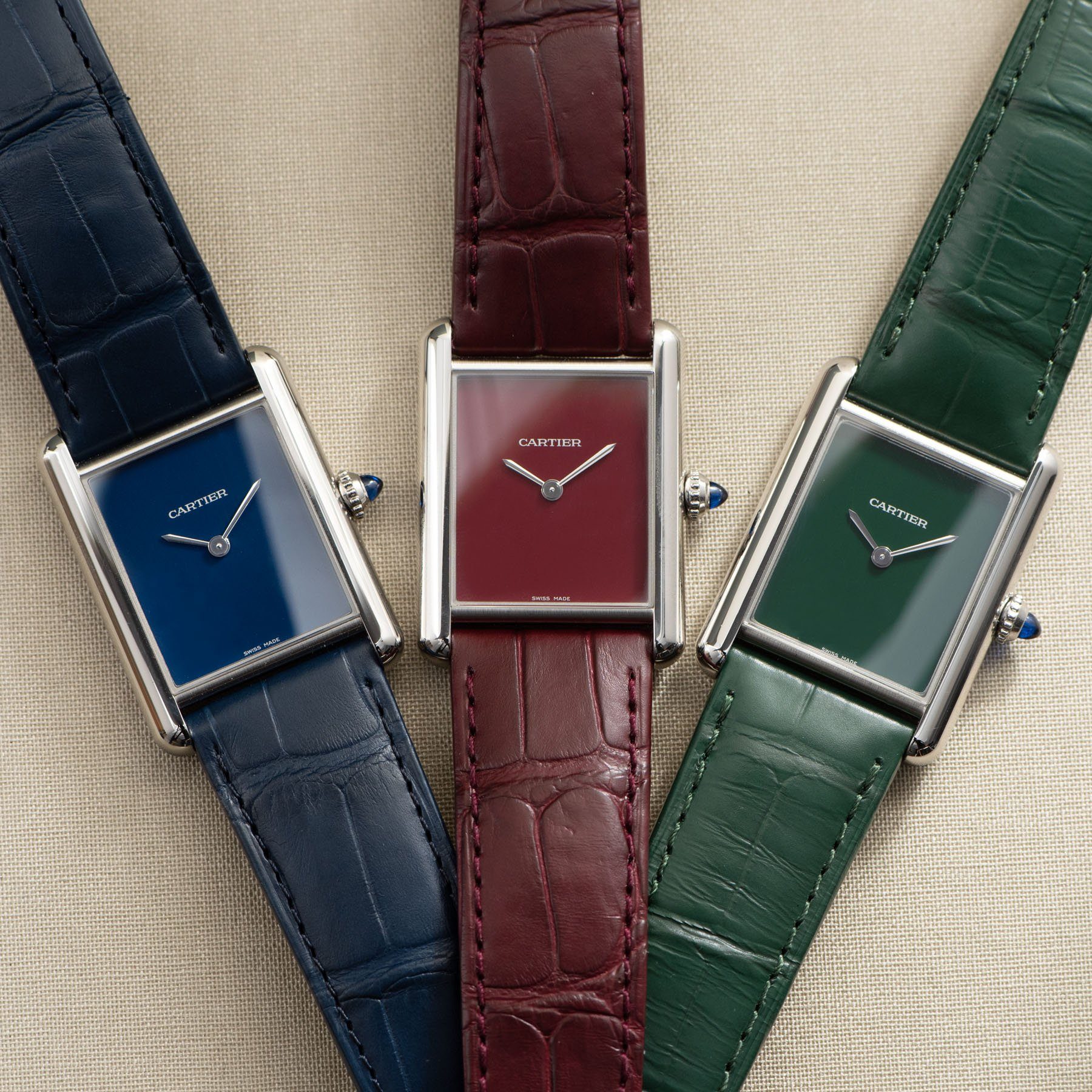 Cartier Tank Must 2021 Large Size with Green Dial