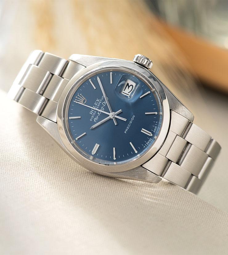 Rolex Air King Date Ref 5700 Blue Dial