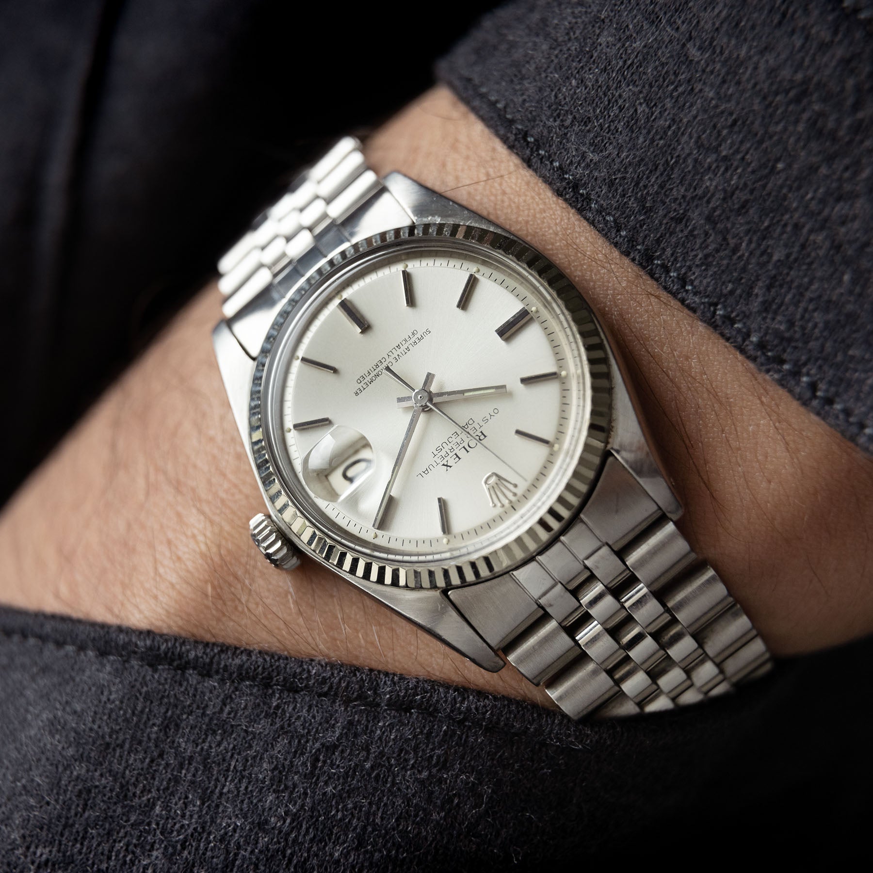 Rolex Datejust Steel 1601 with Silver Dial