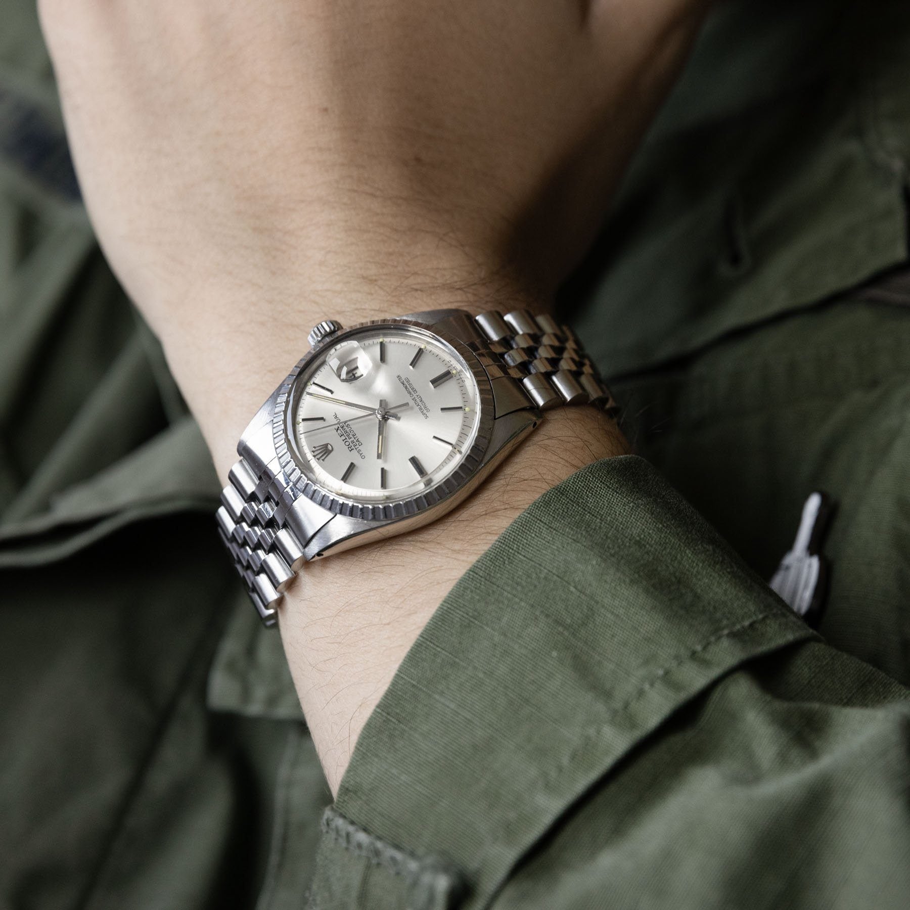 Rolex Datejust Silver Soleil Sigma Dial 1603