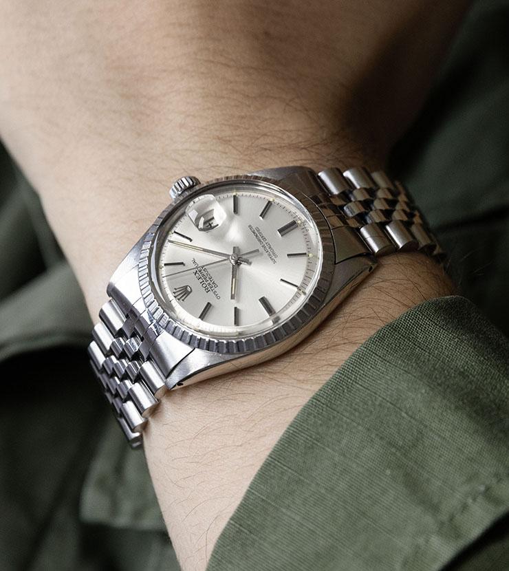 Rolex Datejust Silver Soleil Sigma Dial 1603