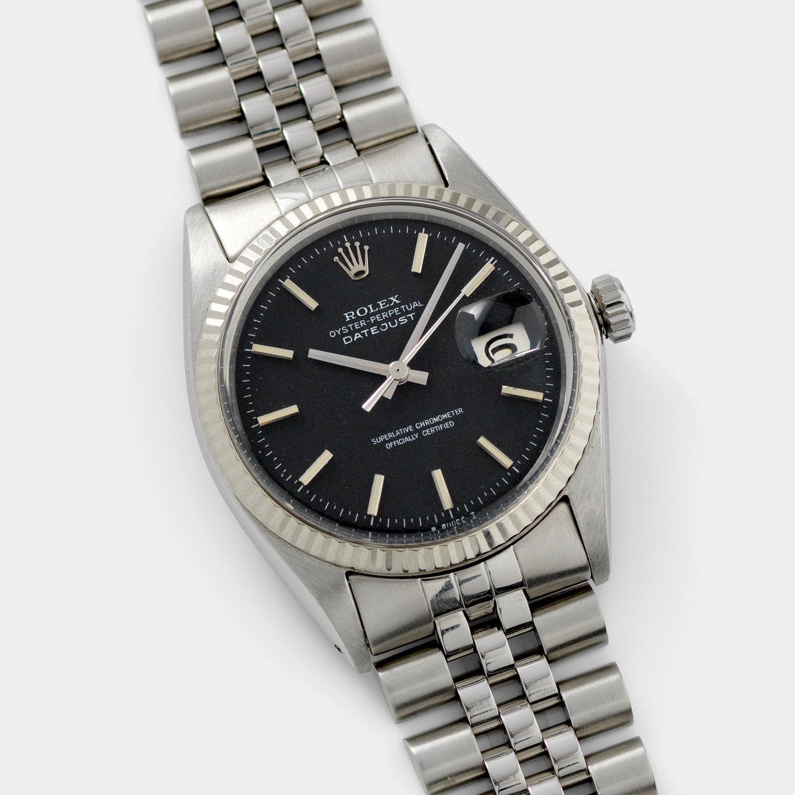 Rolex Datejust Reference Black Confetti Dial 1601