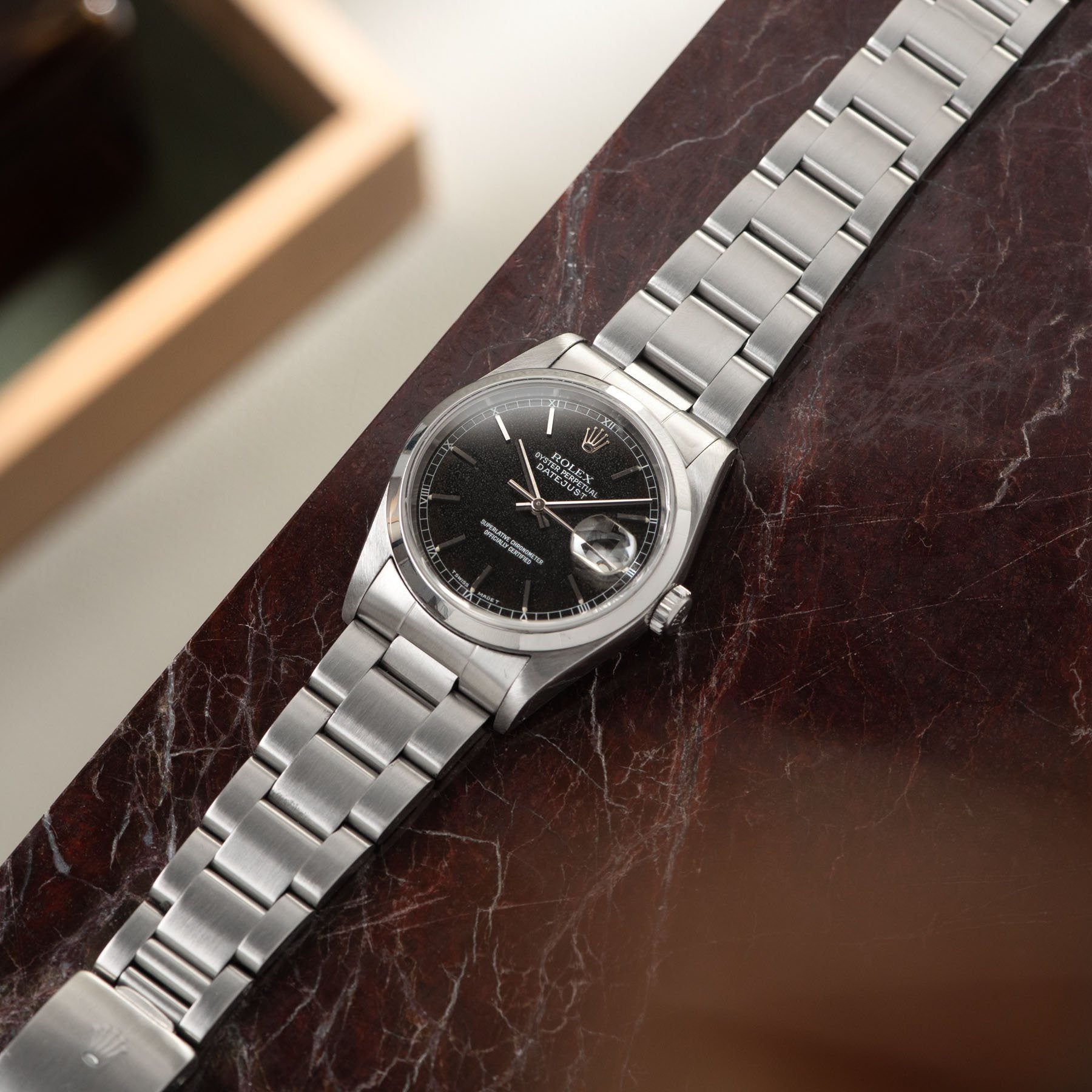 Rolex Datejust Black Stingray Dial Reference 16200