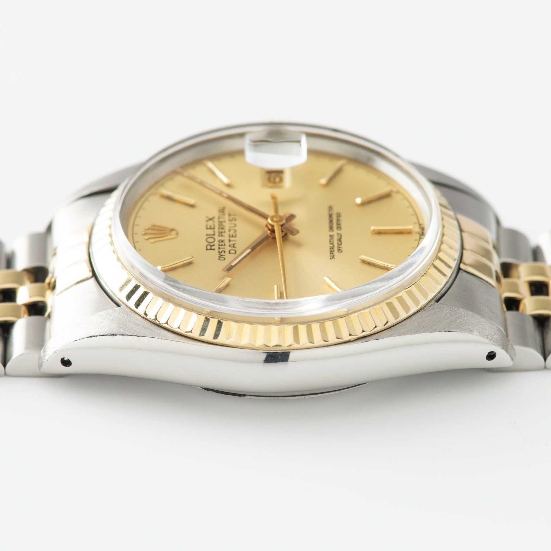 Rolex Datejust Steel and Gold 16013 Champagne Dial