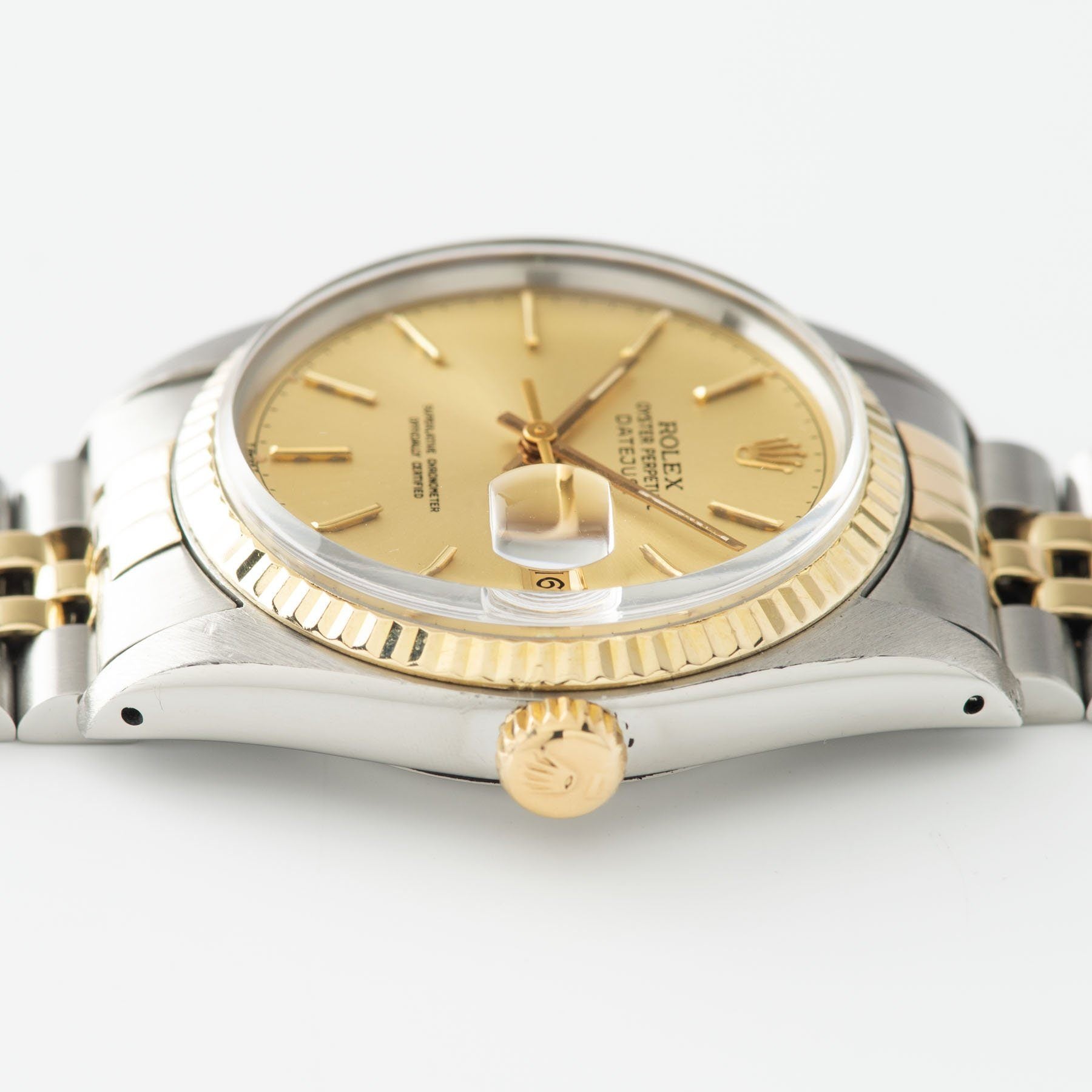 Rolex Datejust Steel and Gold 16013 Champagne Dial