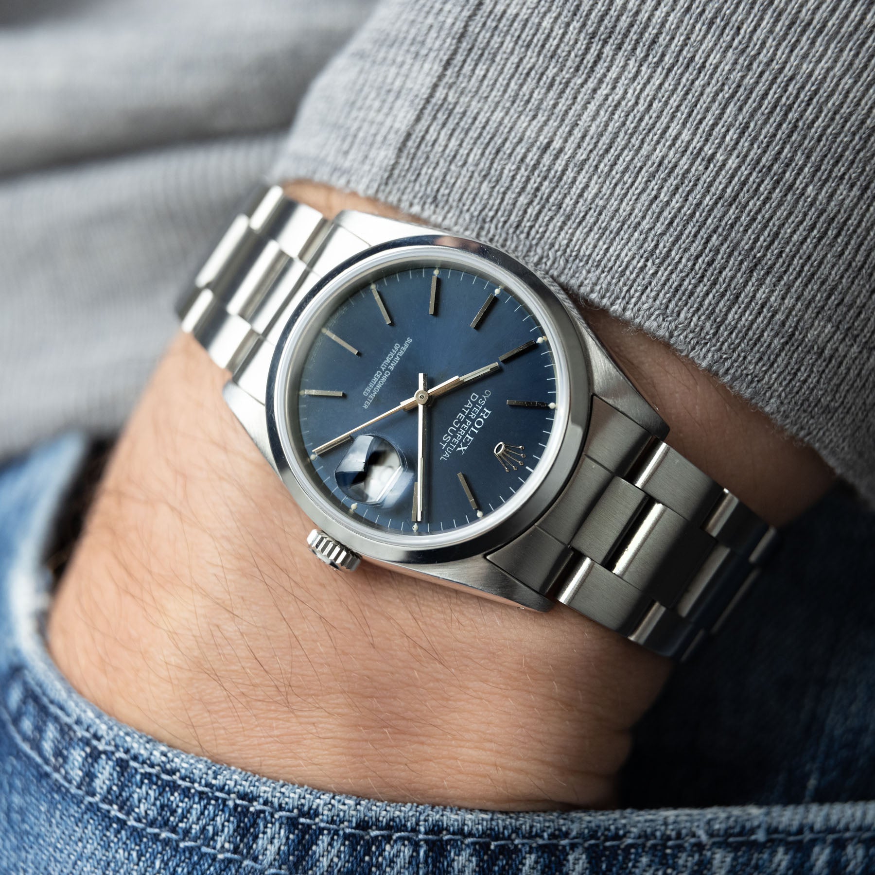 Rolex Datejust Blue Soleil Dial 16200