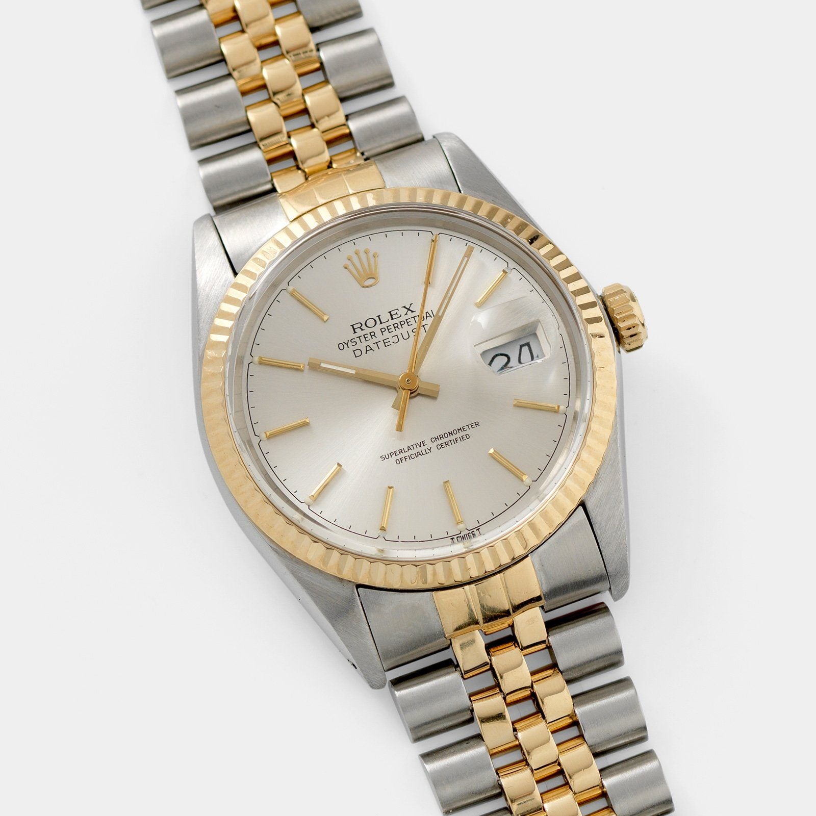 Rolex Datejust Steel and Gold 16013 Silver Dial