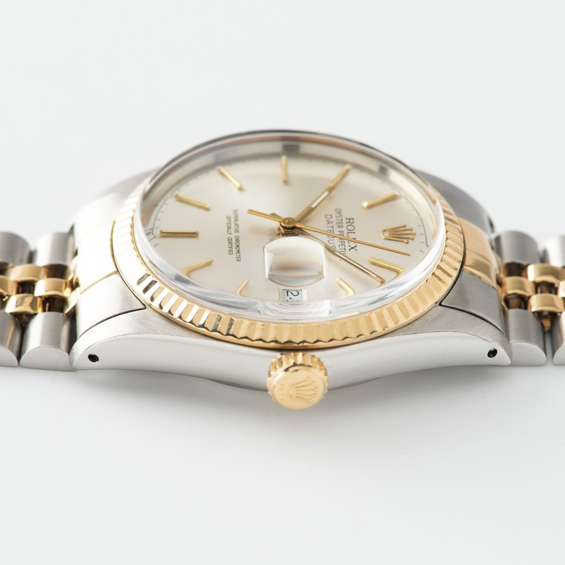 Rolex Datejust Steel and Gold 16013 Silver Dial