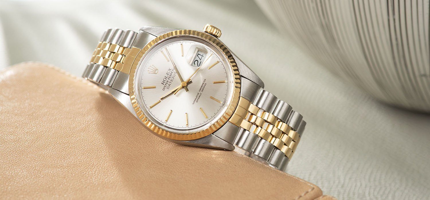 Rolex Datejust Steel and Gold 16013 Silver Dial