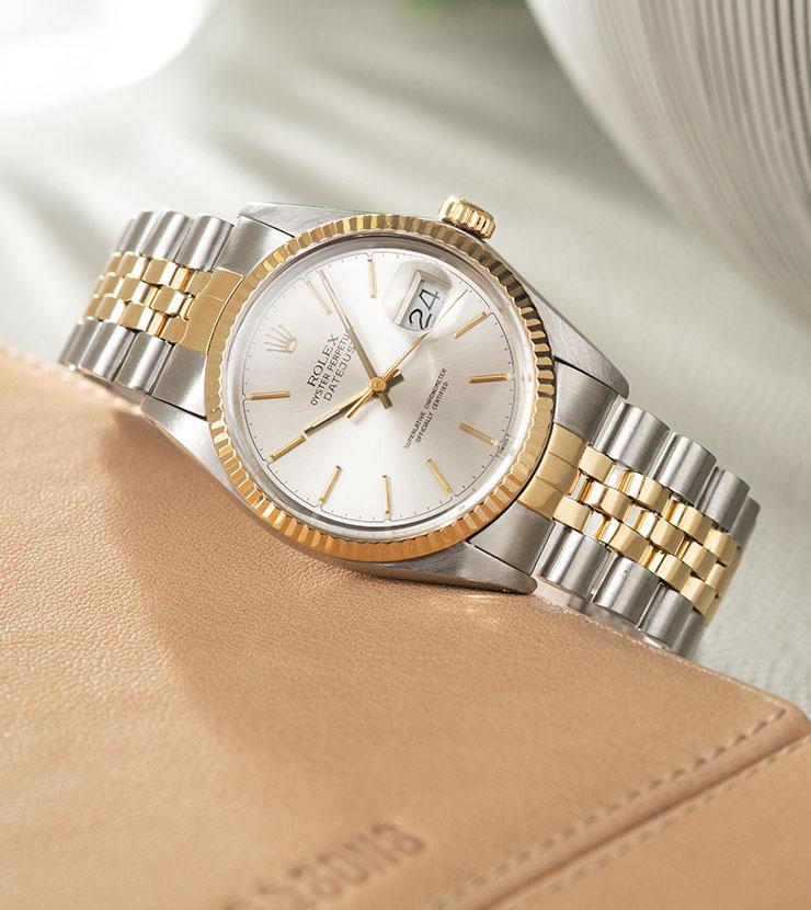 Rolex Datejust Steel and Gold 16013 Silver Dial