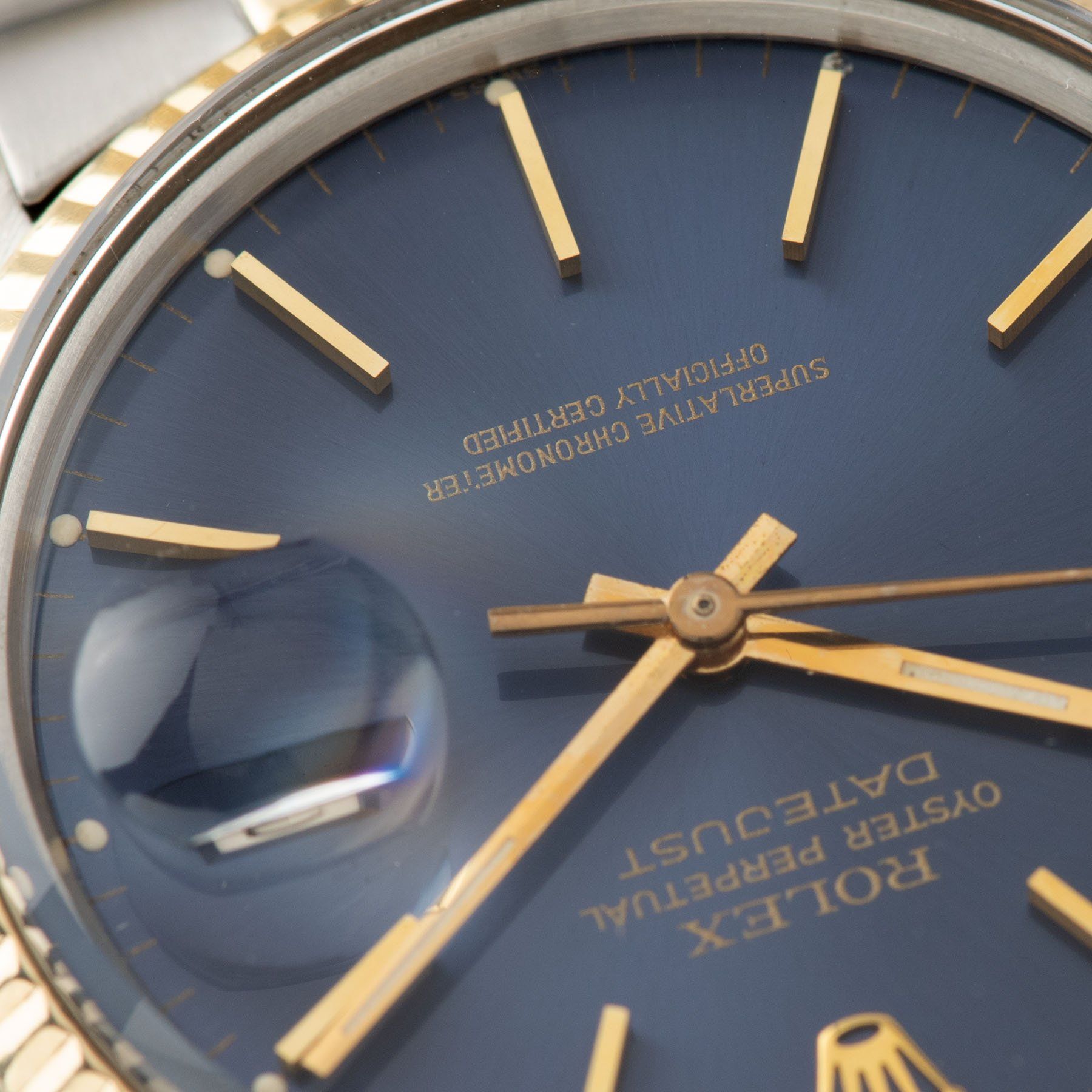 Rolex Datejust Steel and Gold 16013 Blue Dial