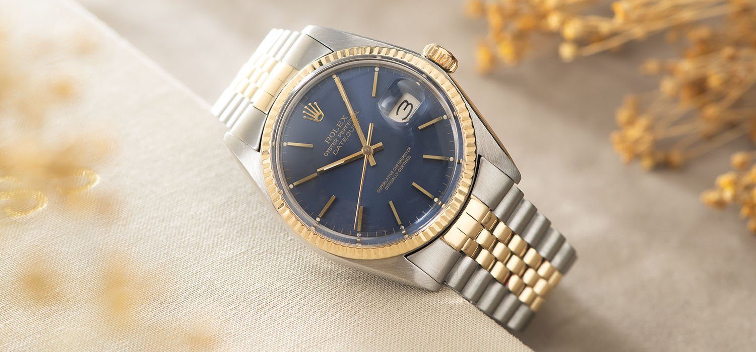 Rolex Datejust Steel and Gold 16013 Blue Dial