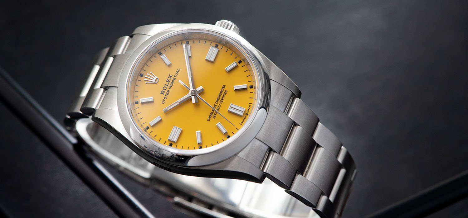 Rolex Oyster Perpetual Ref 126000 Yellow Stella Dial