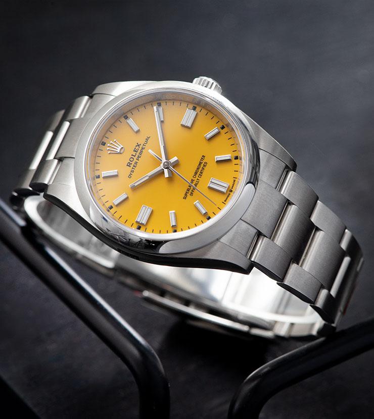 Rolex Oyster Perpetual Ref 126000 Yellow Stella Dial