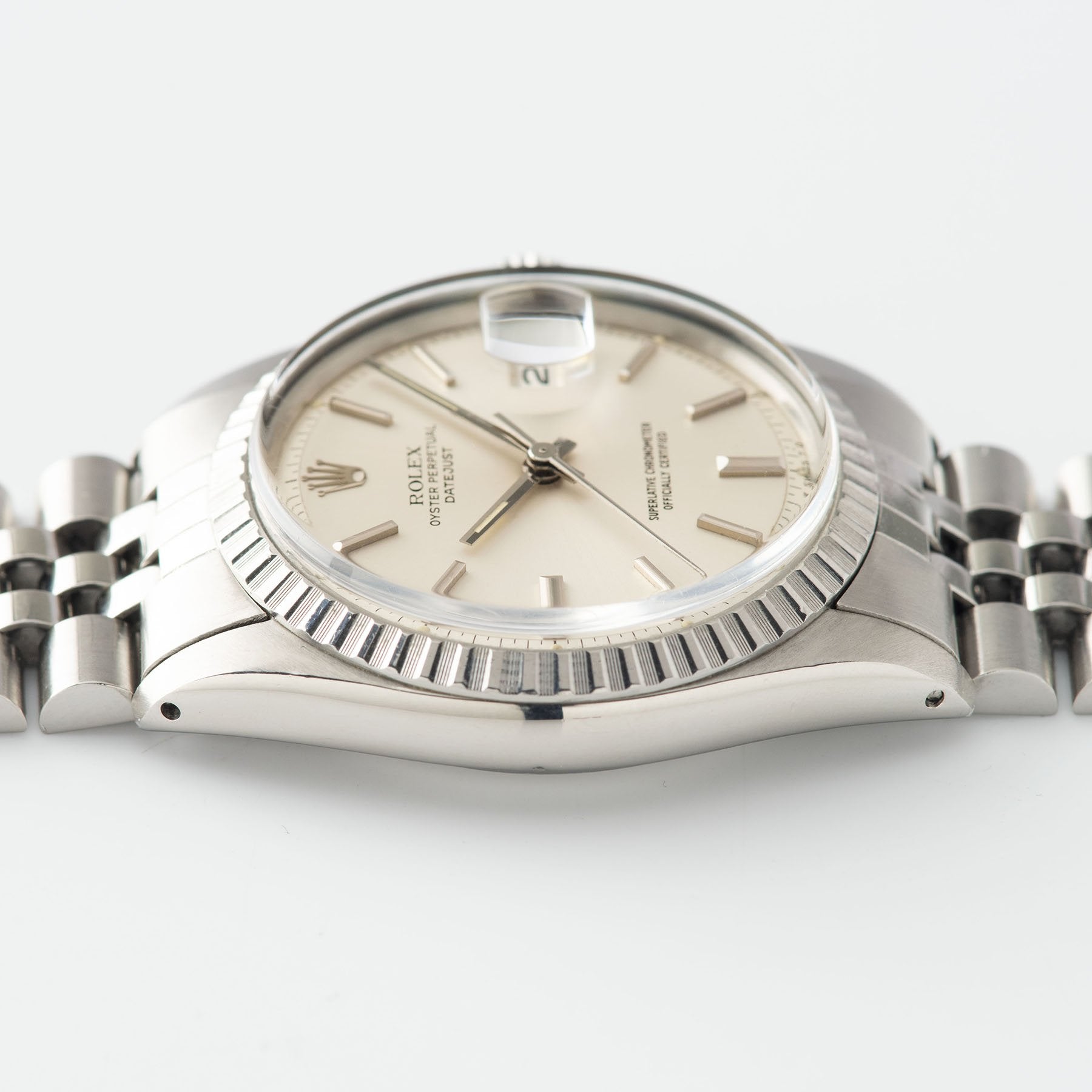 Rolex Datejust Silver Sigma Dial 1603 with Papers