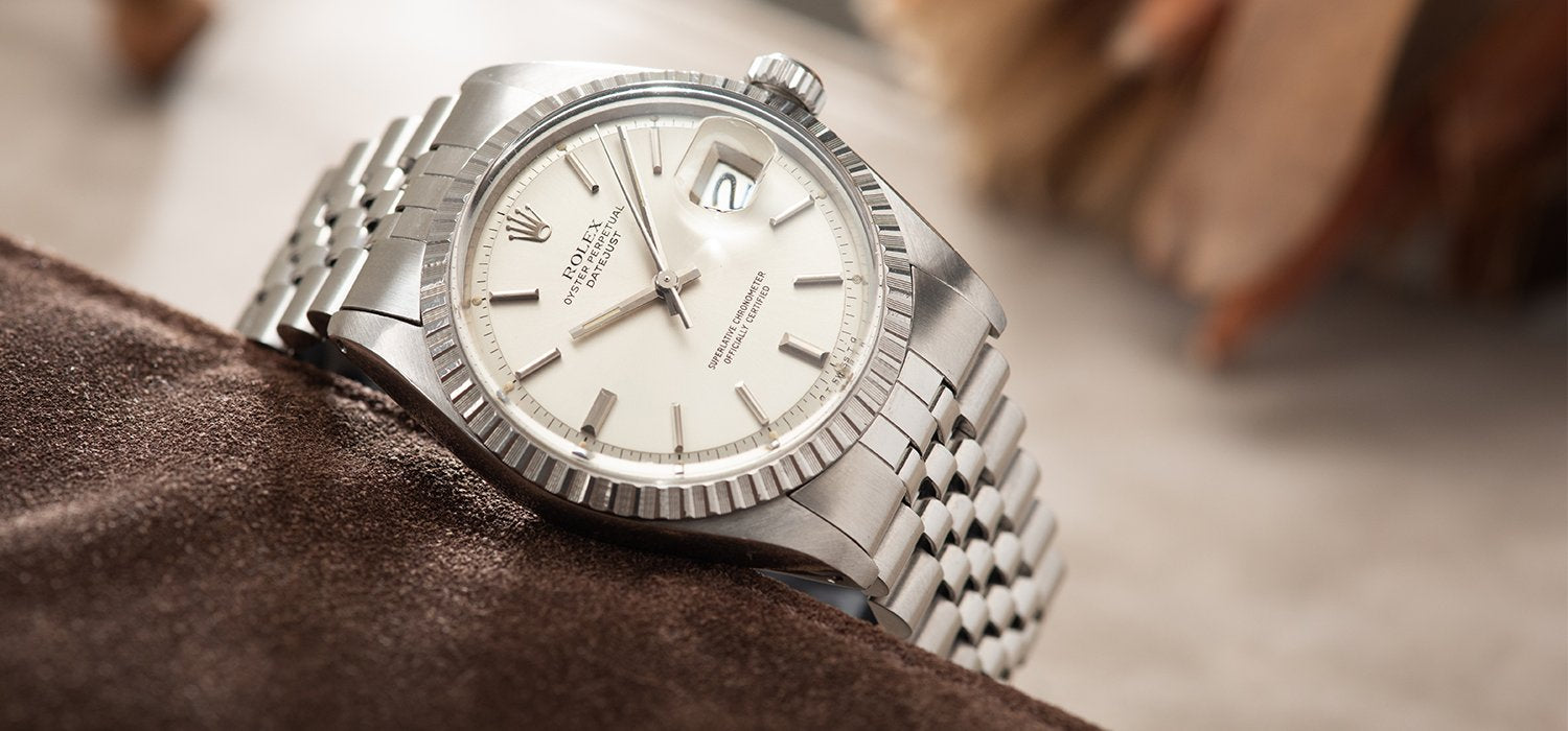 Rolex Datejust Silver Sigma Dial 1603 with Papers