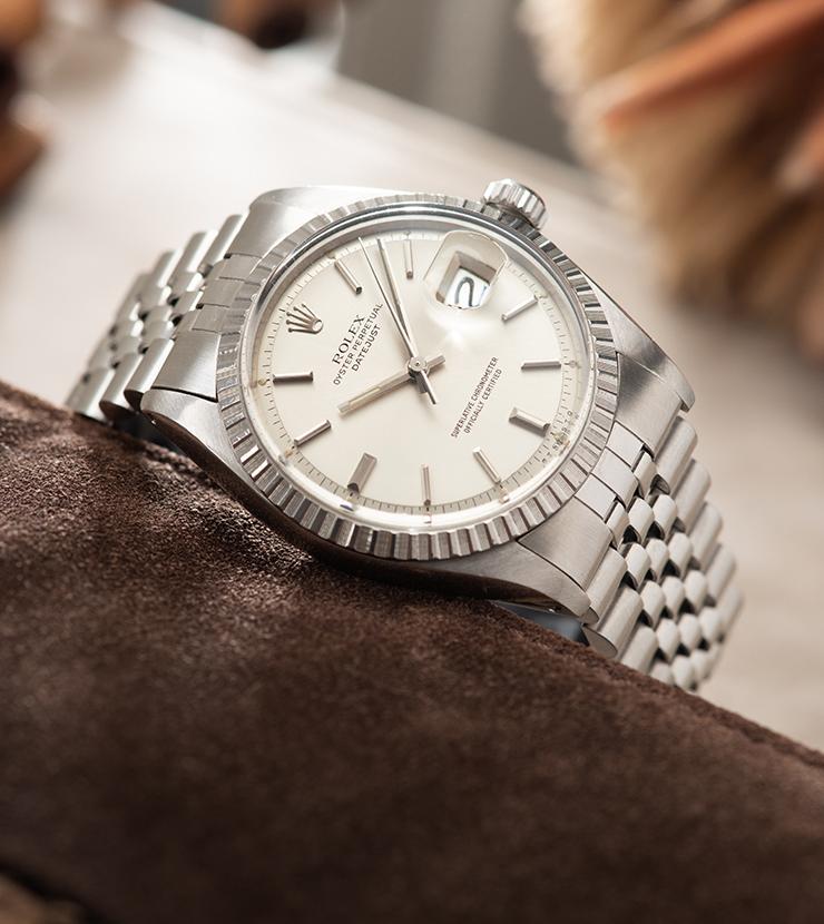 Rolex Datejust Silver Sigma Dial 1603 with Papers