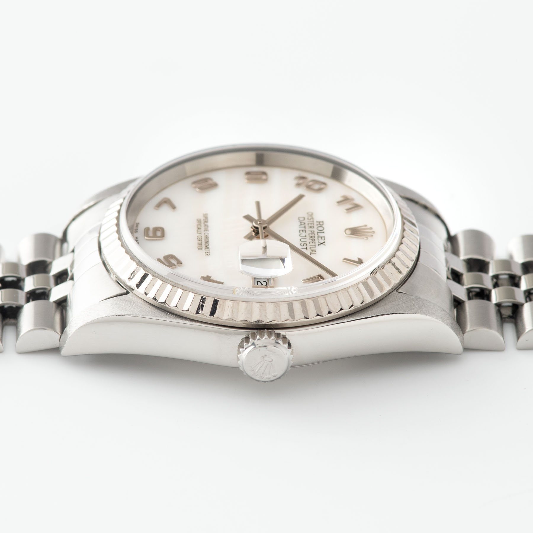 Rolex Datejust White Mother of Pearl Dial Reference 16234