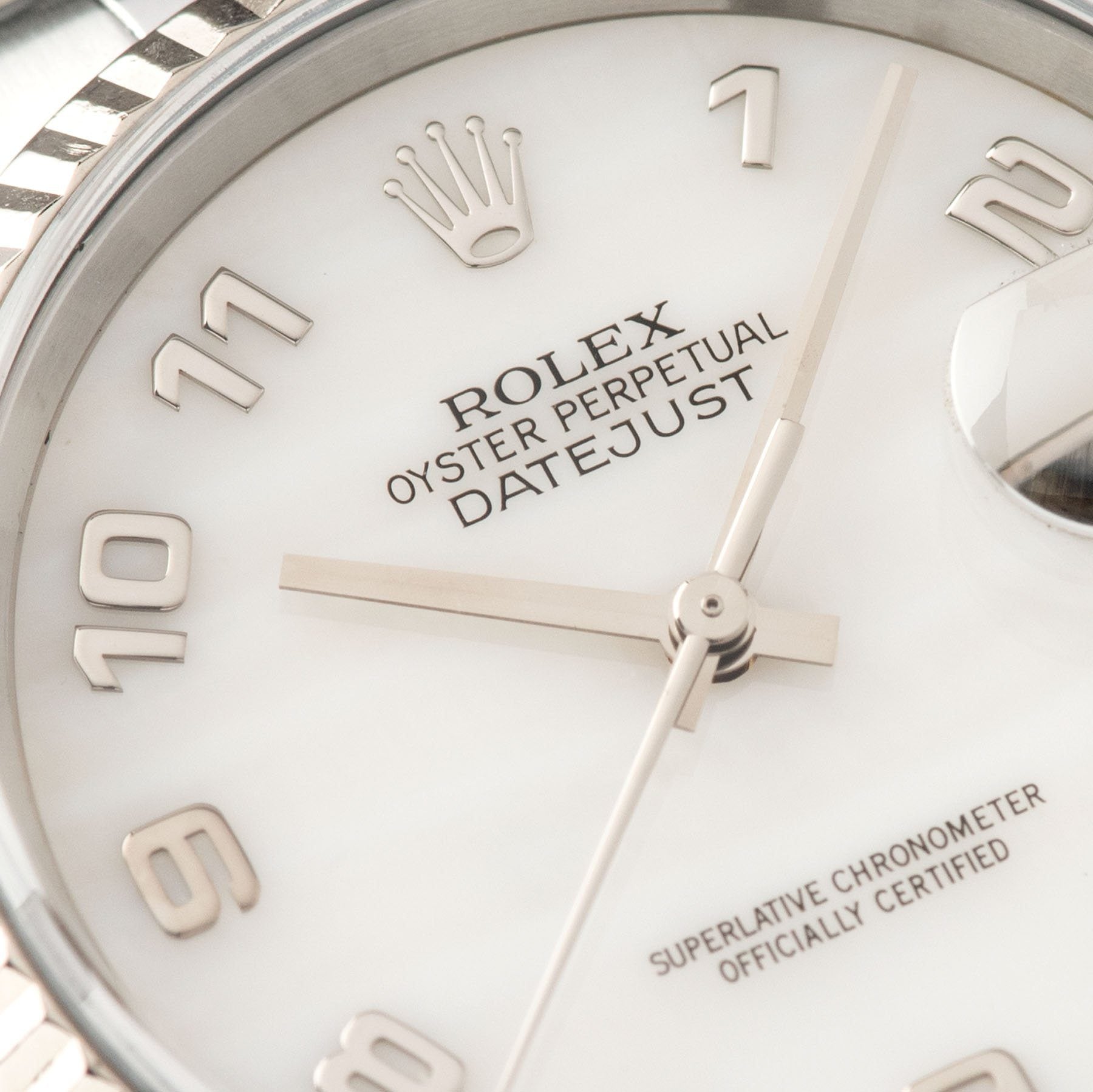 Rolex Datejust White Mother of Pearl Dial Reference 16234