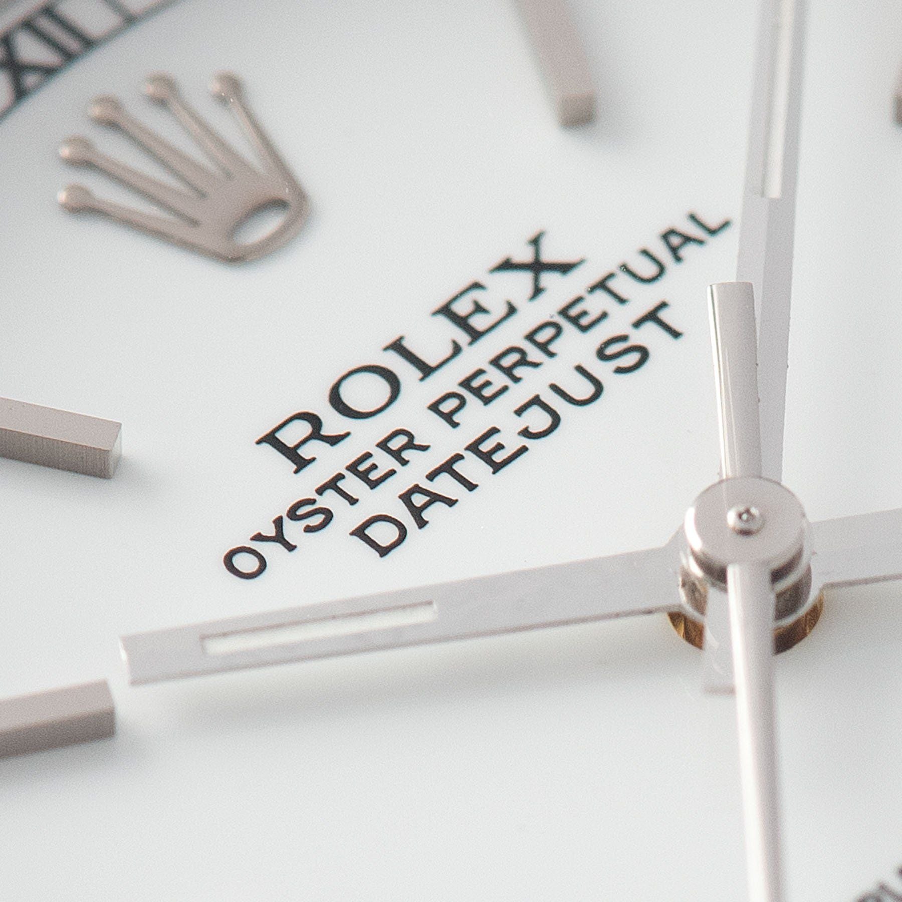 Rolex Datejust White Porcelain Dial Reference 16200