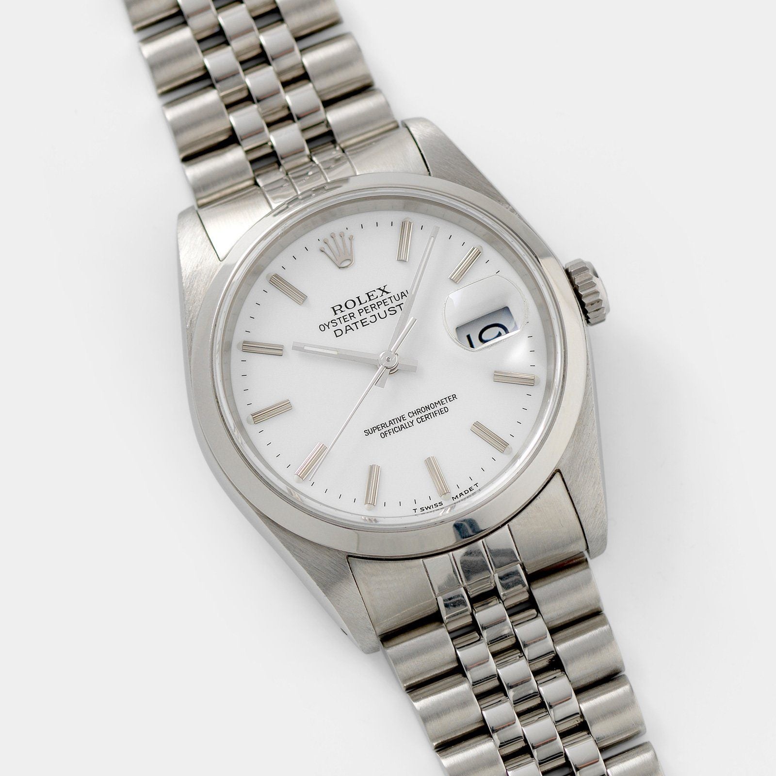 Rolex Datejust White Porcelain Dial Ref. 16200