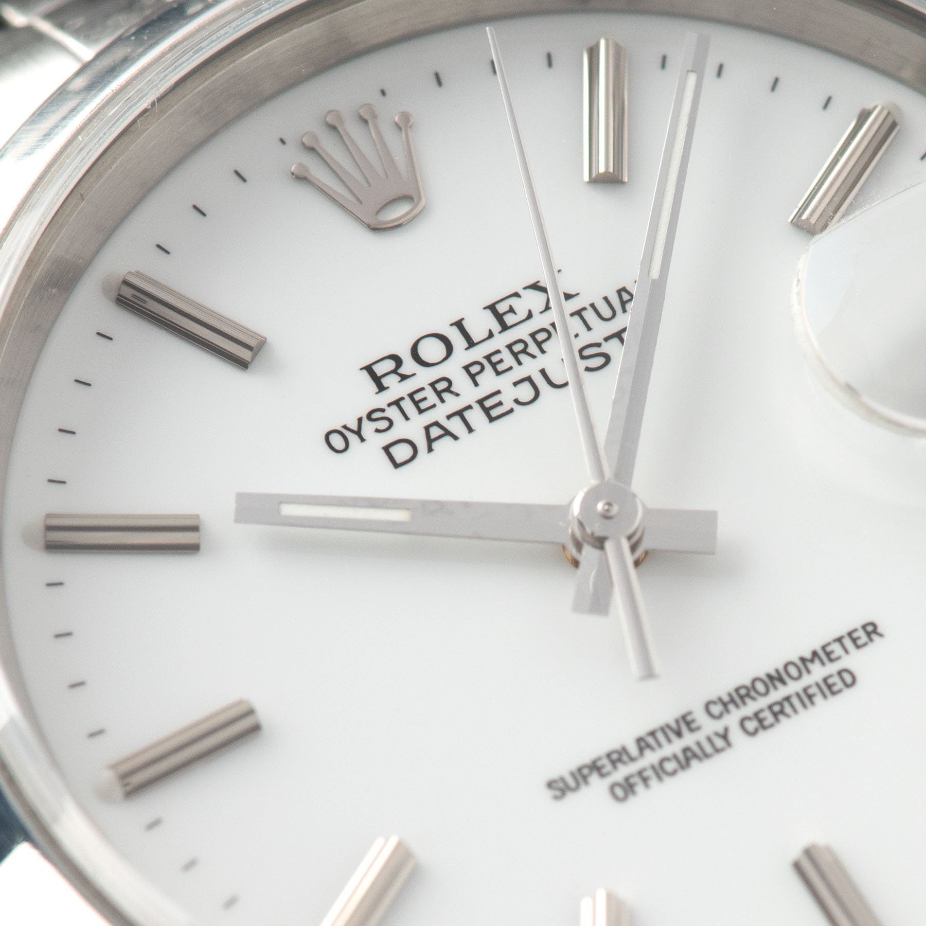 Rolex Datejust White Porcelain Dial Ref. 16200