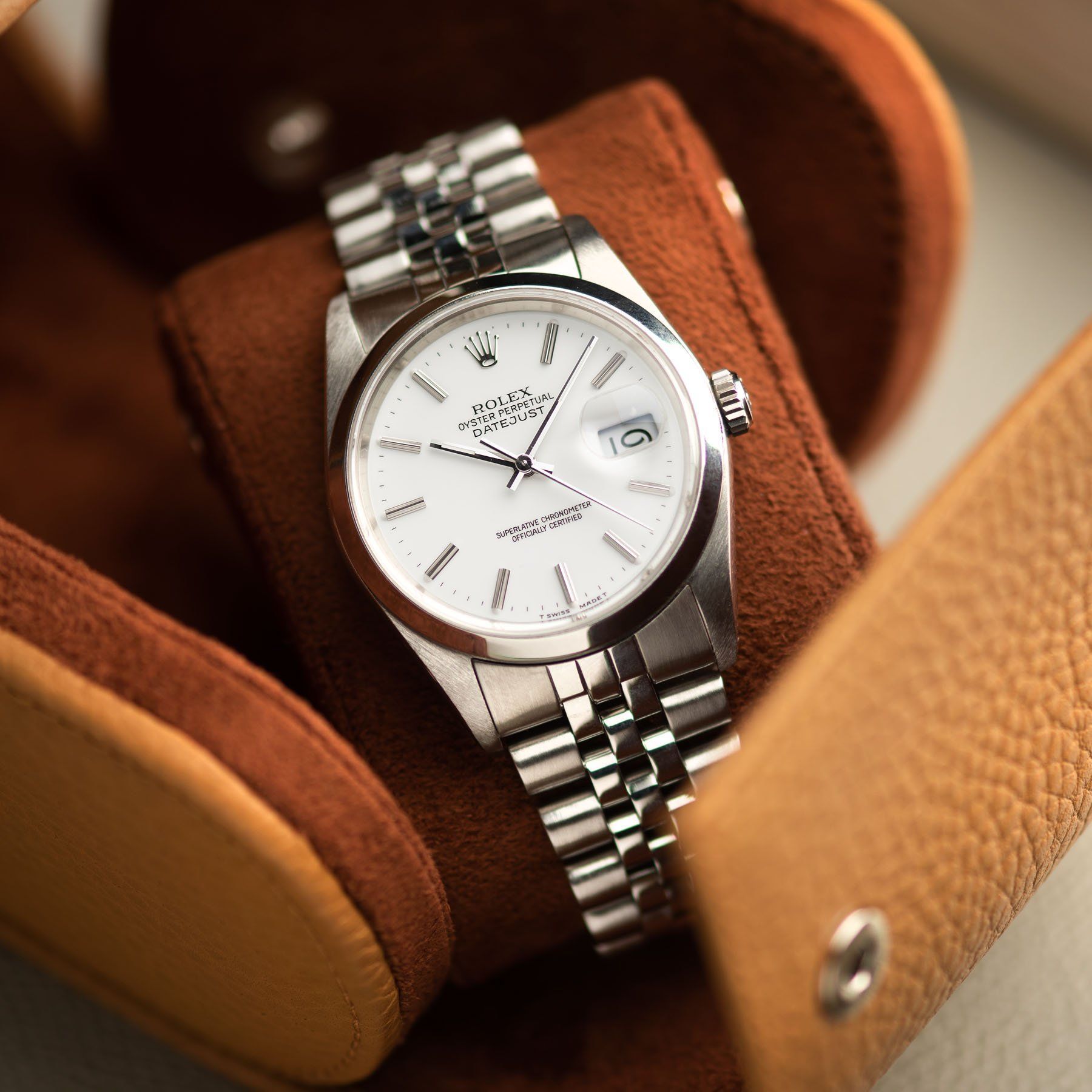 Rolex Datejust White Porcelain Dial Ref. 16200