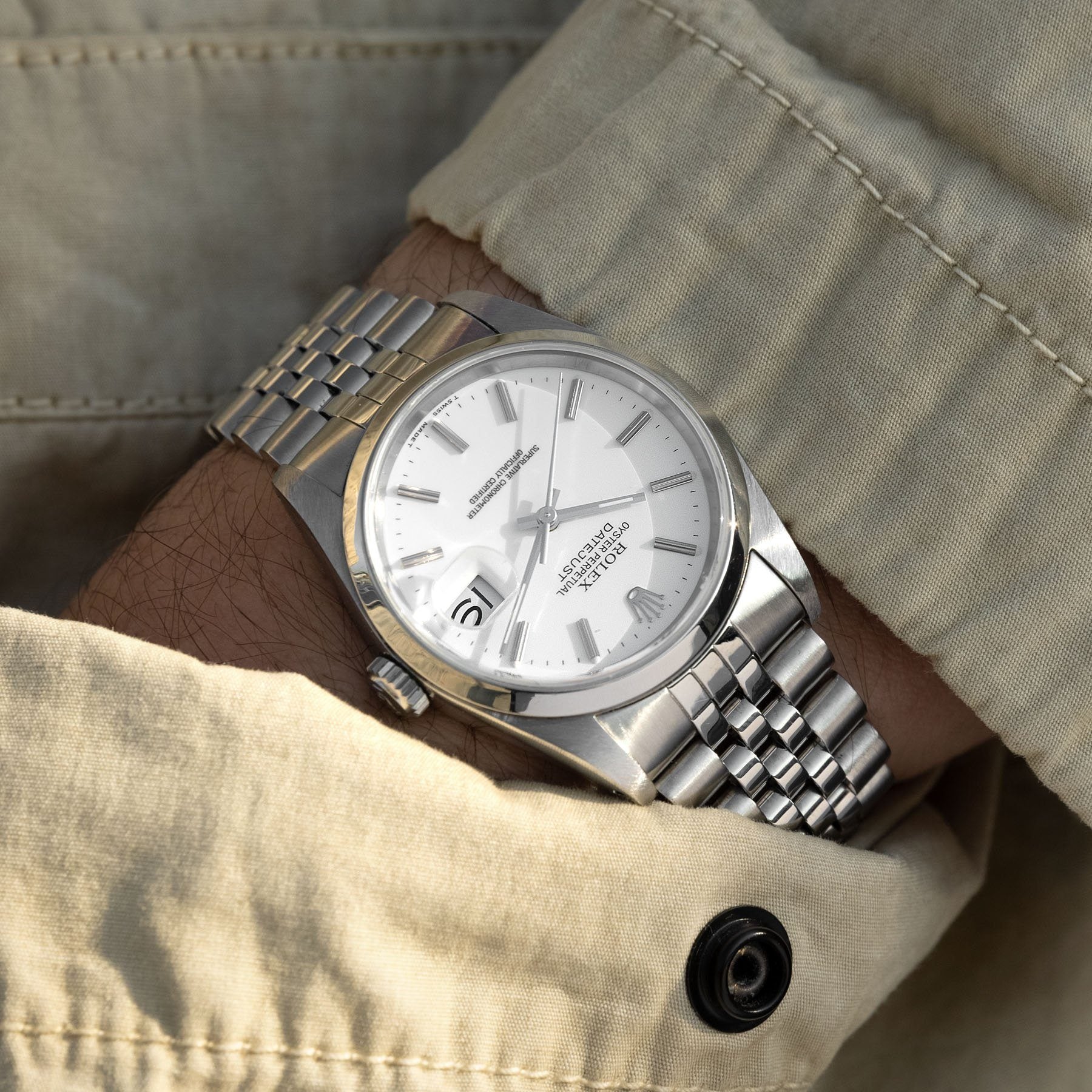 Rolex Datejust White Porcelain Dial Ref. 16200