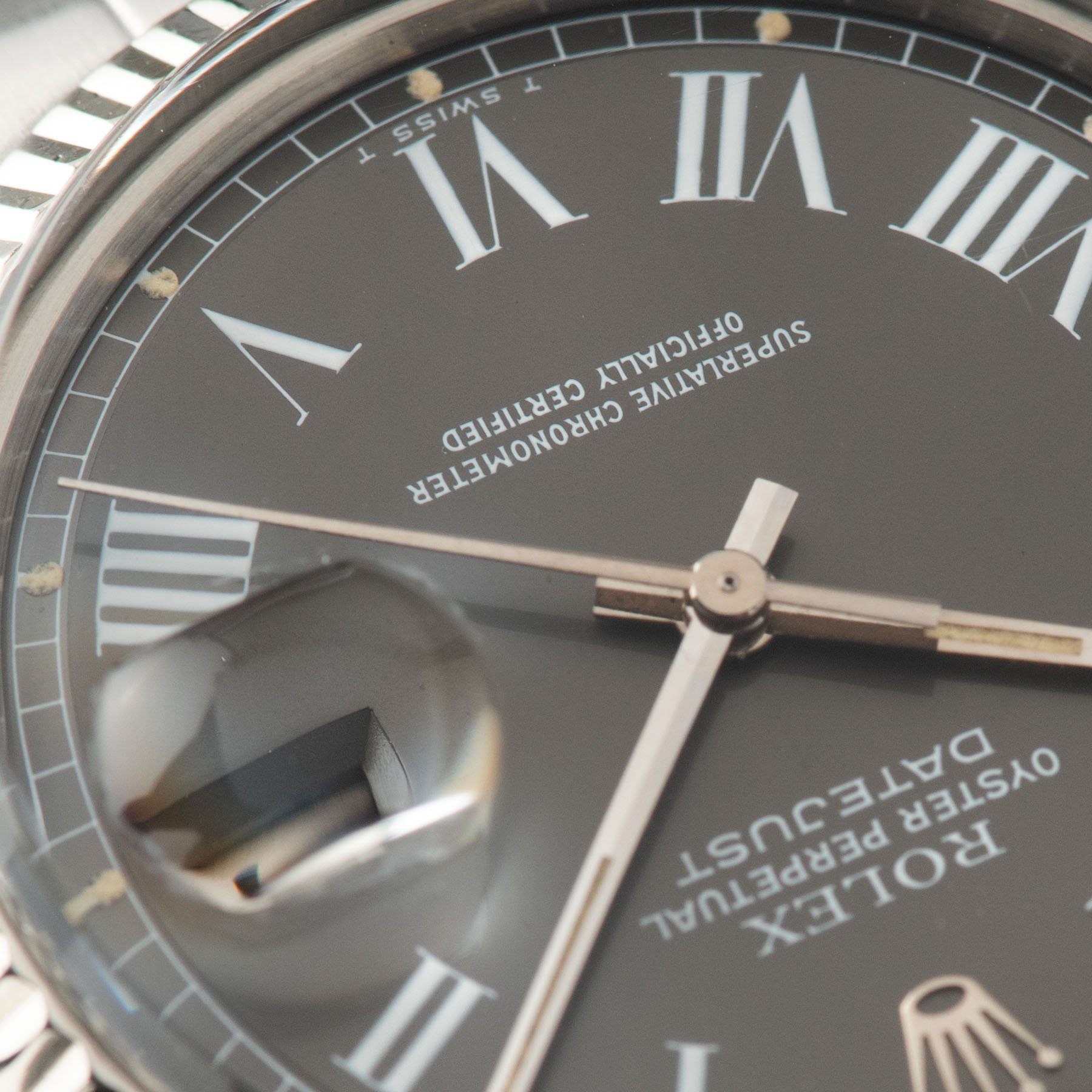 Rolex Datejust Reference 1601 Grey Buckley Dial