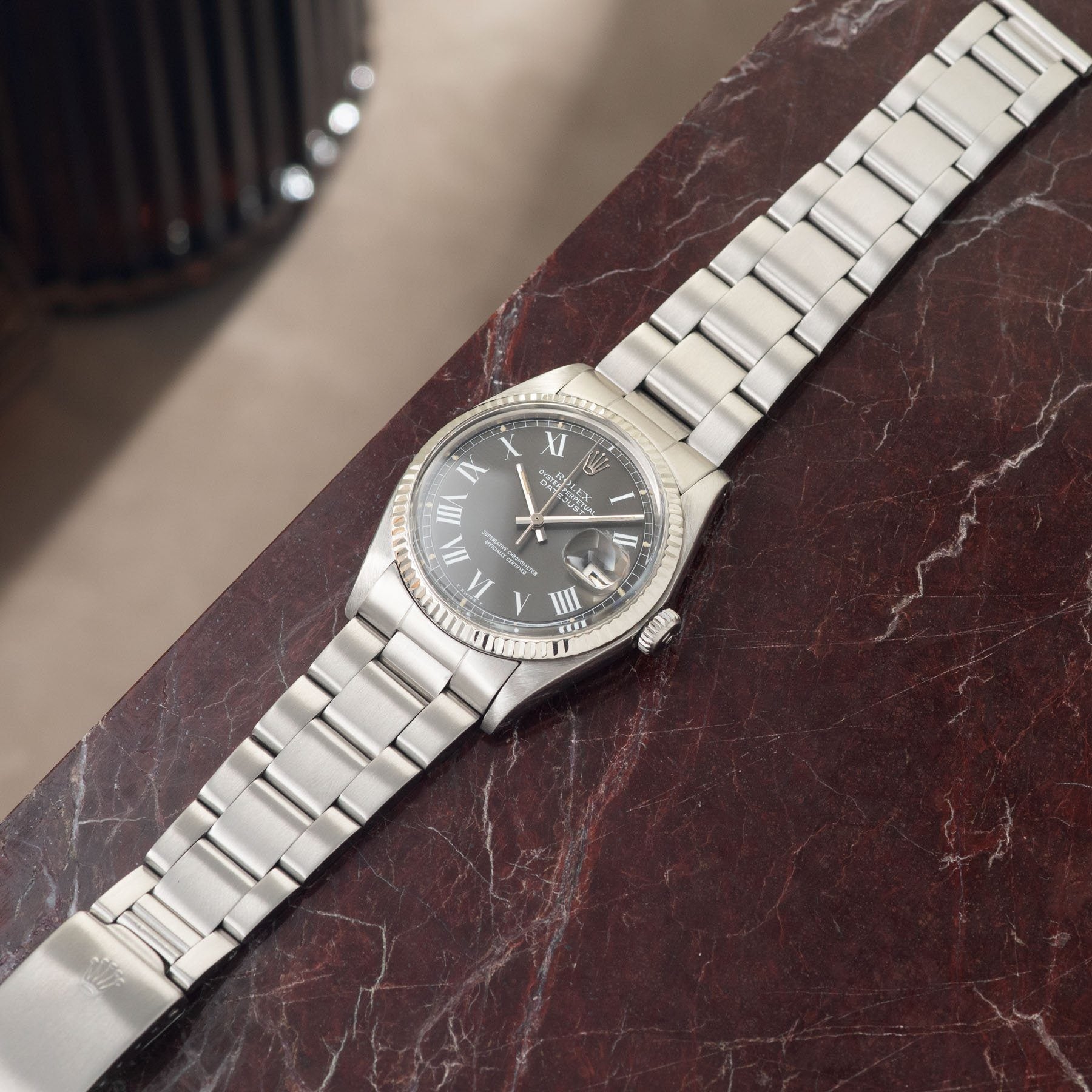 Rolex Datejust Reference 1601 Grey Buckley Dial