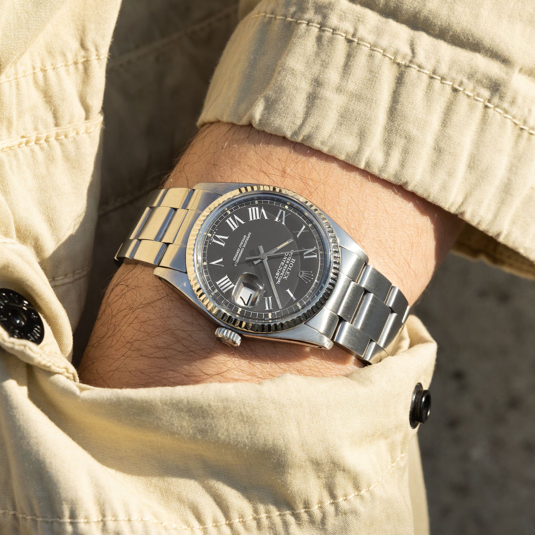 Rolex Datejust Reference 1601 Grey Buckley Dial