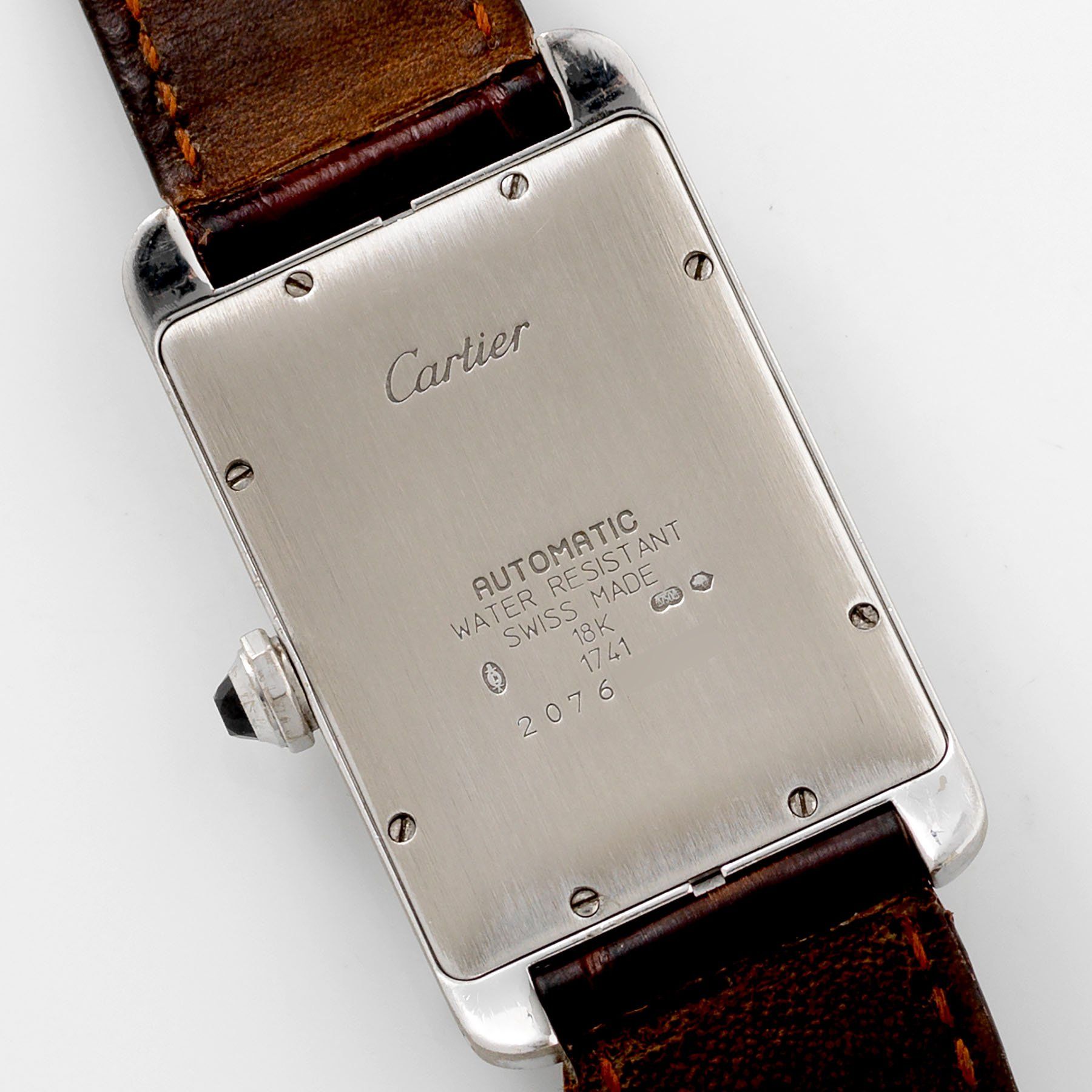 Cartier Tank Americaine White Gold Ref 1741 20 Year Award