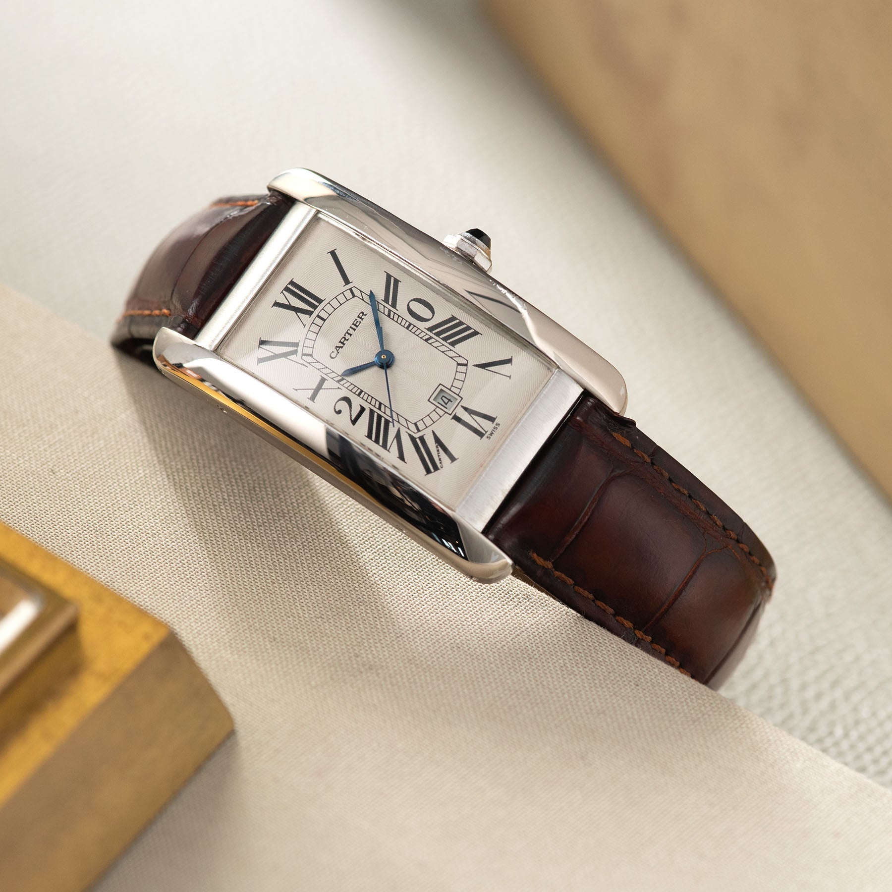 Cartier Tank Americaine White Gold Ref 1741 20 Year Award