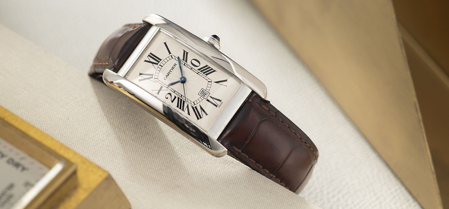 Cartier Tank Americaine White Gold Ref 1741 20 Year Award