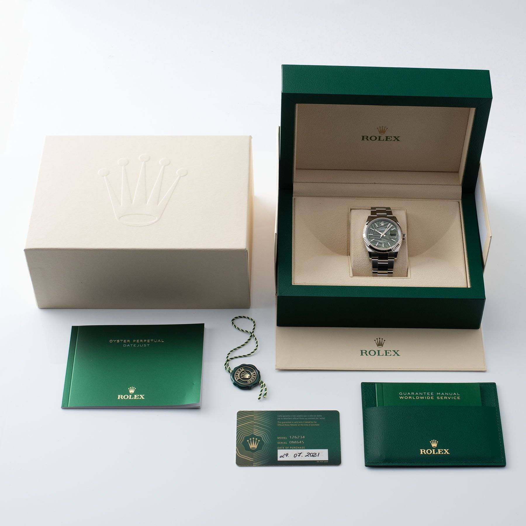 Rolex Datejust 126234 Palm Motif Dial 2021