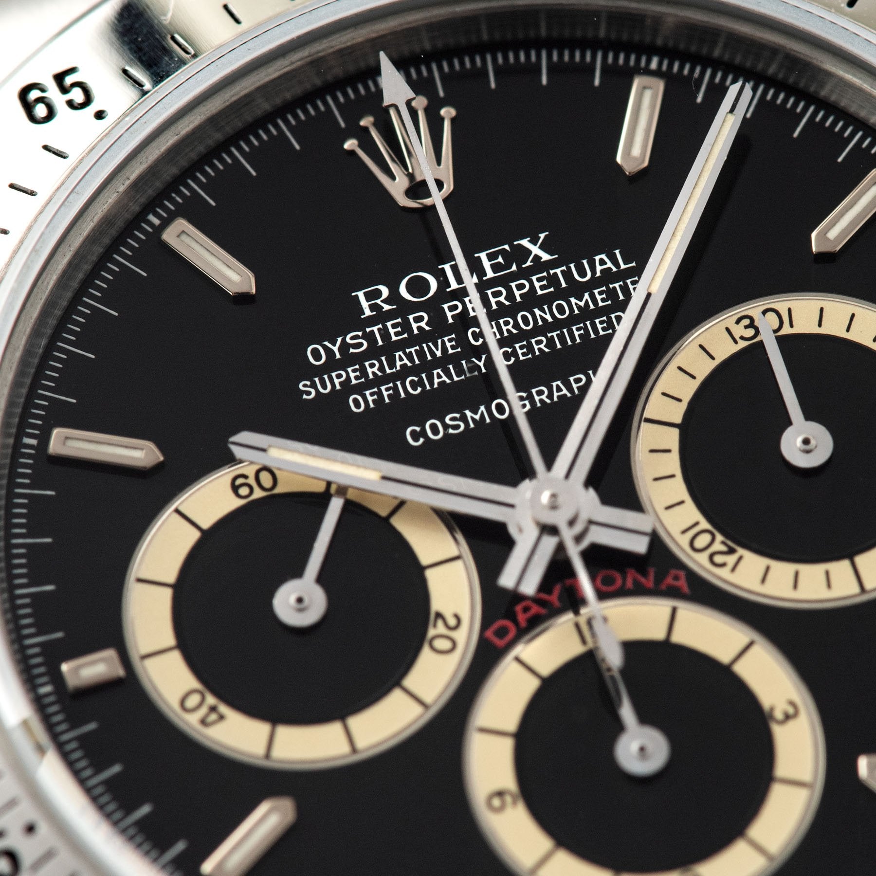 Rolex Daytona Steel 16520 Black Floating Dial Box and Papers