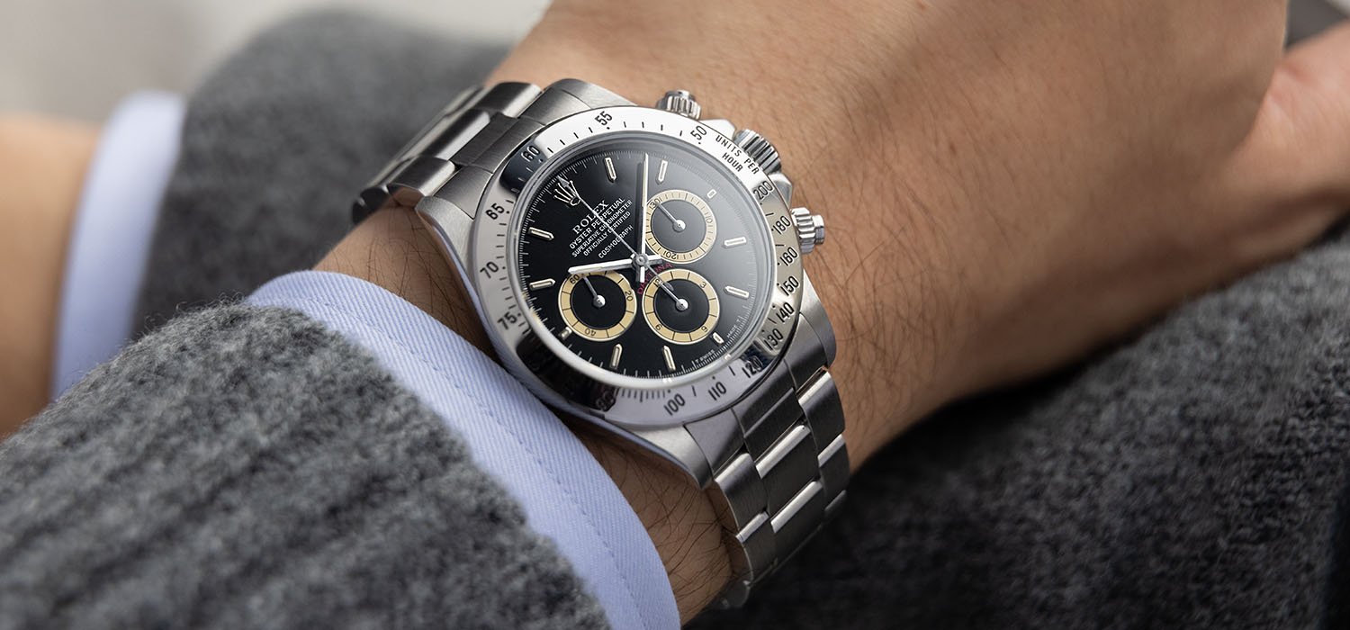 Rolex Daytona Steel 16520 Black Floating Dial Box and Papers