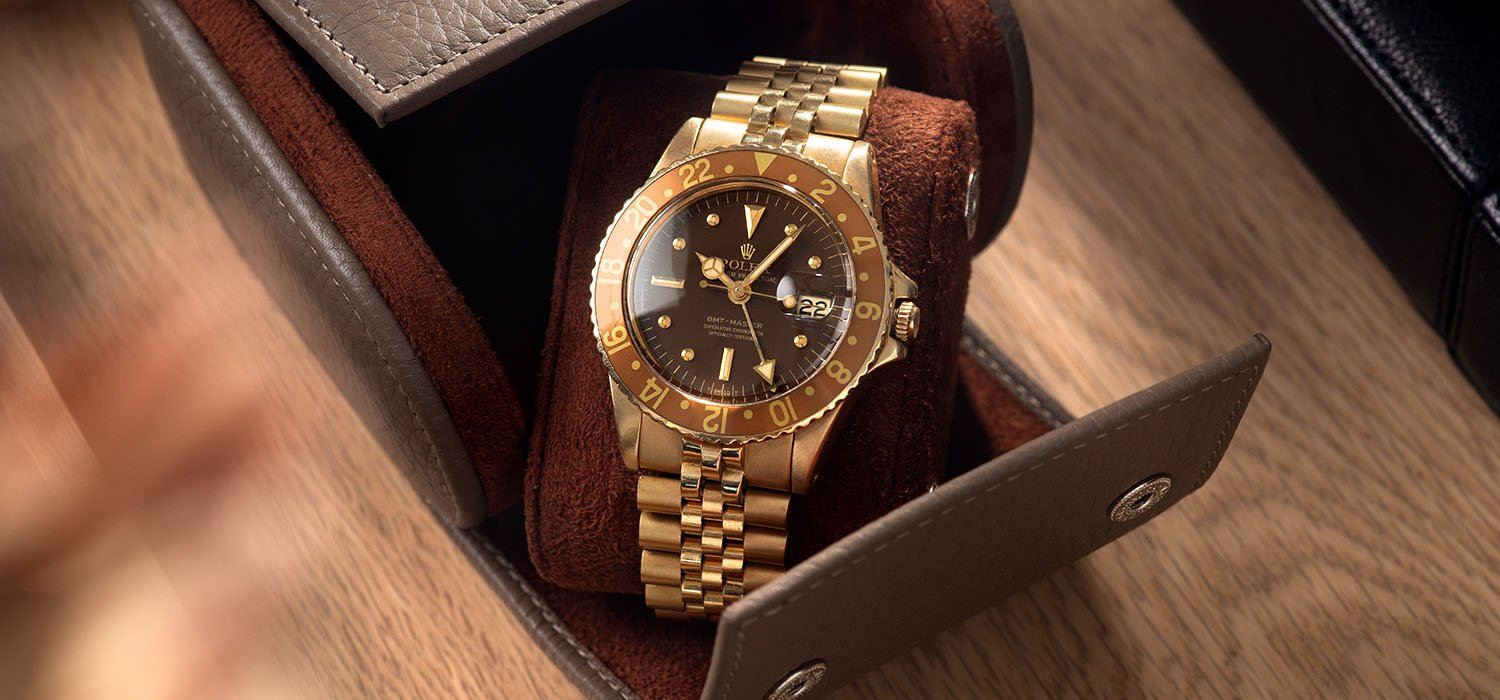 Rolex GMT Master Yellow 1675 Gold Brown Dial