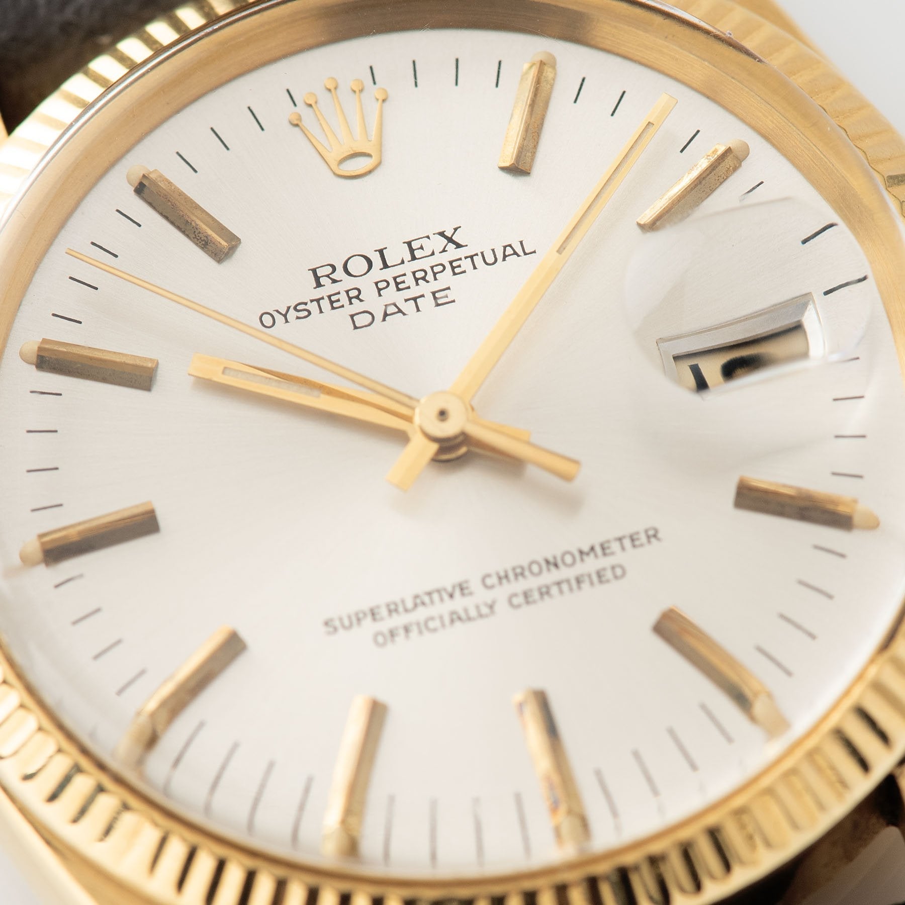 Rolex Yellow Gold Date Reference 1503 Silver Dial