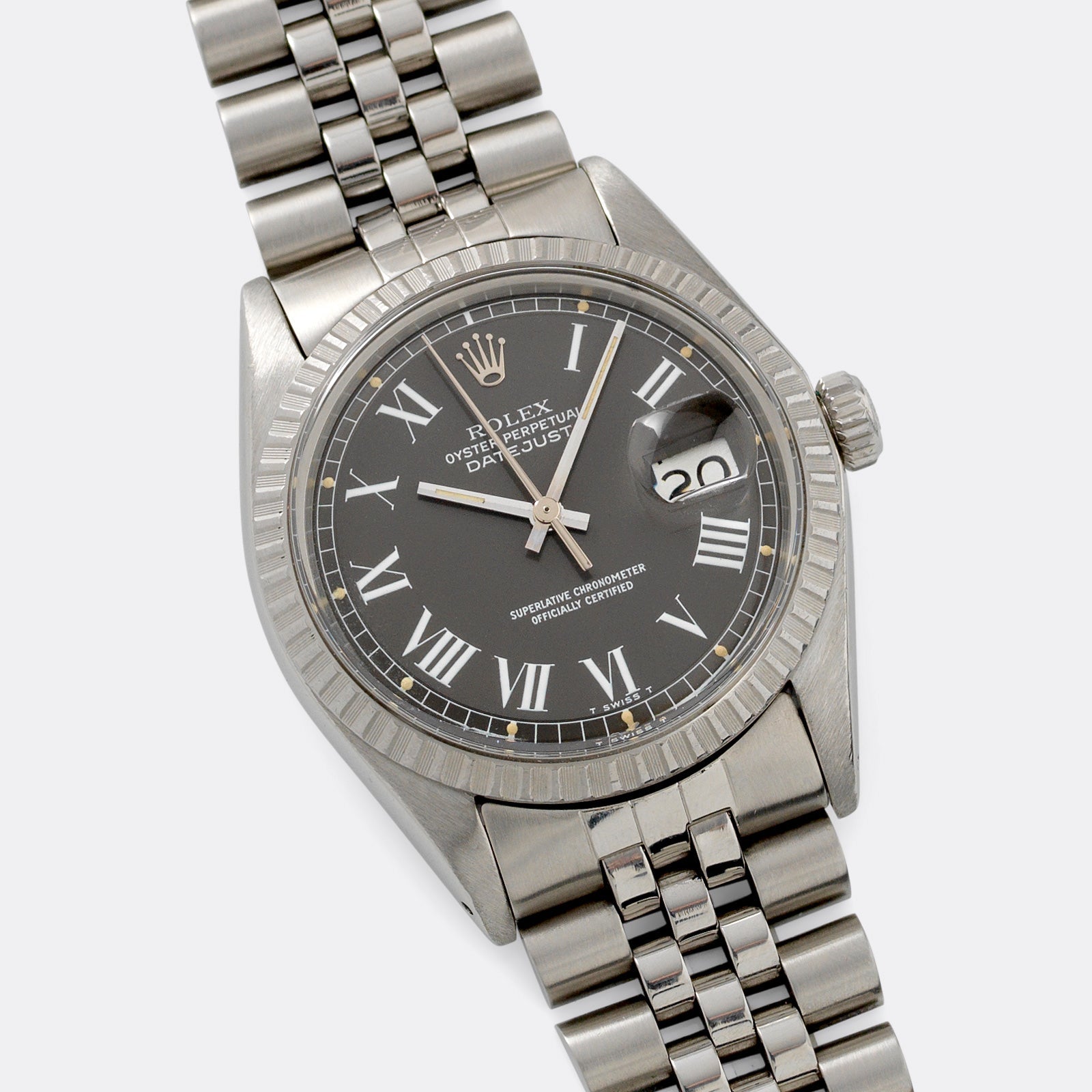 Rolex Datejust Grey Buckley Dial Reference 1603