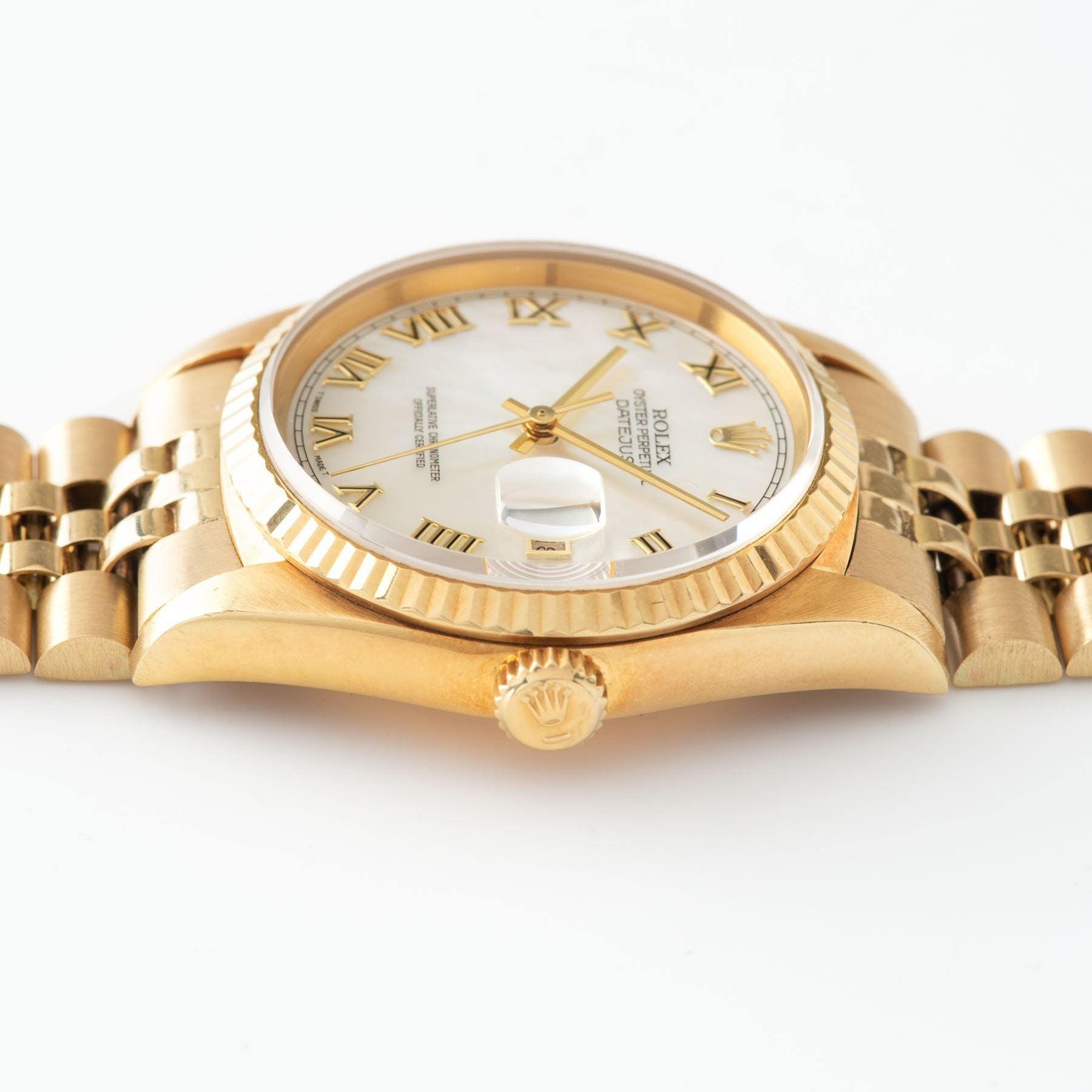 Rolex Datejust Yellow Gold Mother of Pearl Dial 16238